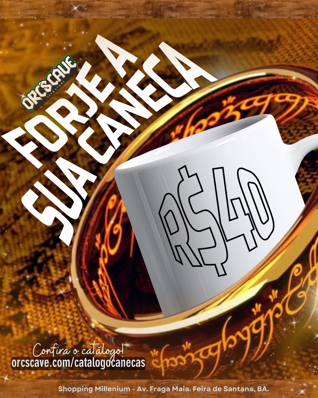 ☕🔥 FORJE A SUA CANECA
Já pensou em encomendar uma caneca do seu jeitinho? Aqui da Orc’s?
Funciona assim:
🛠️ Escolhe a categoria
🎨 Seleciona a estampa
📲 Pede pelo WhatsApp
⏳ Produção em até 48h
💰 R$40
🔗 Catálogo no site: orcscave.com/catalogocanecas
Uma caneca pra chamar de sua… feita na forja da Orcs 💚 #canecapersonalizada #feiradesantana #caneca