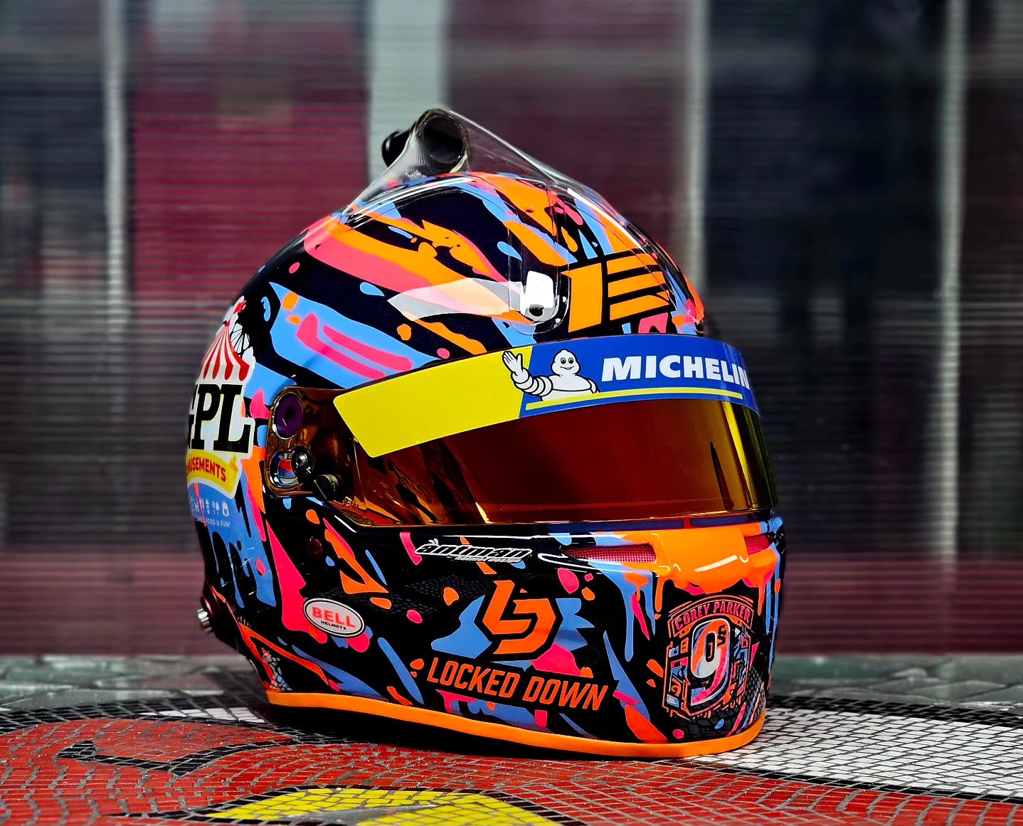 Special one for @lincolnevans_racing this one ticks all the boxes even has his dogs aboard for the ride. @antman_custom_trix @msgd16 @bellracinghq @revracegear