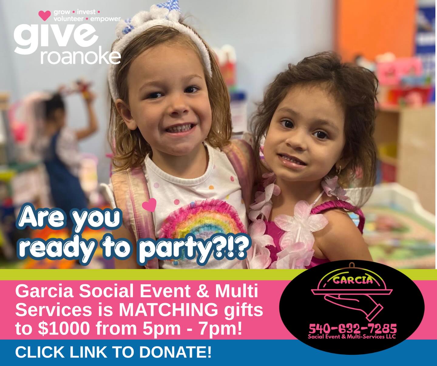 🍽️ Dinner time = impact time! From 5 - 7, gifts are MATCHED up to $1000 thanks to Garcia Social Media and Multi Services 🩷 As families gather for dinner, you can help ensure other families have food on the table, support for their children, hope for tomorrow. Be a part of the impact. 👉https://www.giveroanoke.org/organizations/orchard-hills-achievement-center #giveroanoke #endchildhunger #familiaslatinas