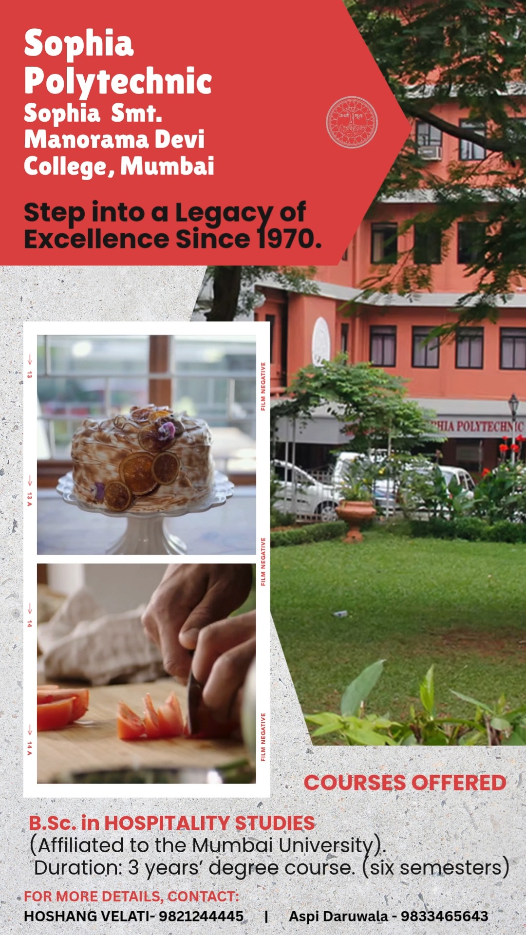 B.Sc. in Hospitality Studies
๐๐ Build your future in the world of hospitality!
Our B.Sc. in Hospitality Studies course equips you with the skills, knowledge, and confidence to excel in the global hospitality industry.
๐ฝ๏ธ Comprehensive training in food production & service
๐จ Exposure to real-world hospitality operations
๐ฏ Career-focused curriculum
๐ Sophia HAFT, Mumbai.
๐ DM us for details or admissions
๐ Call: 9821244445, 9820816539, 9820904331
๐ง Email: admin@sophiahaft.com
#HospitalityStudies #HotelManagement #CareerInHospitality #CulinaryEducation #HospitalityTraining #StudentSuccess #LearnAndGrow