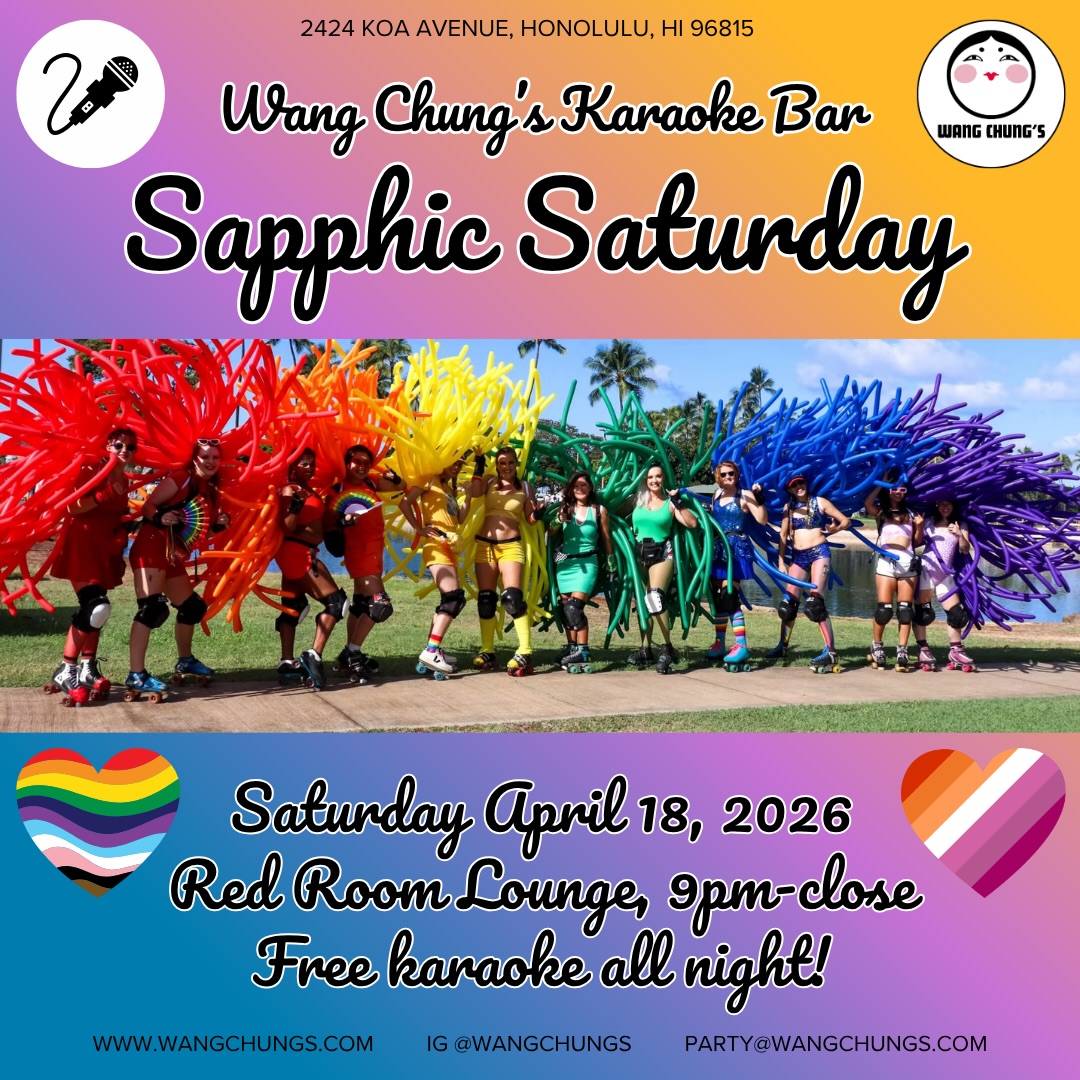 Sapphic Saturday is TONIGHT! Along with our DRAG KING SHOW featuring the @pacificrollerderby 🛼🛼