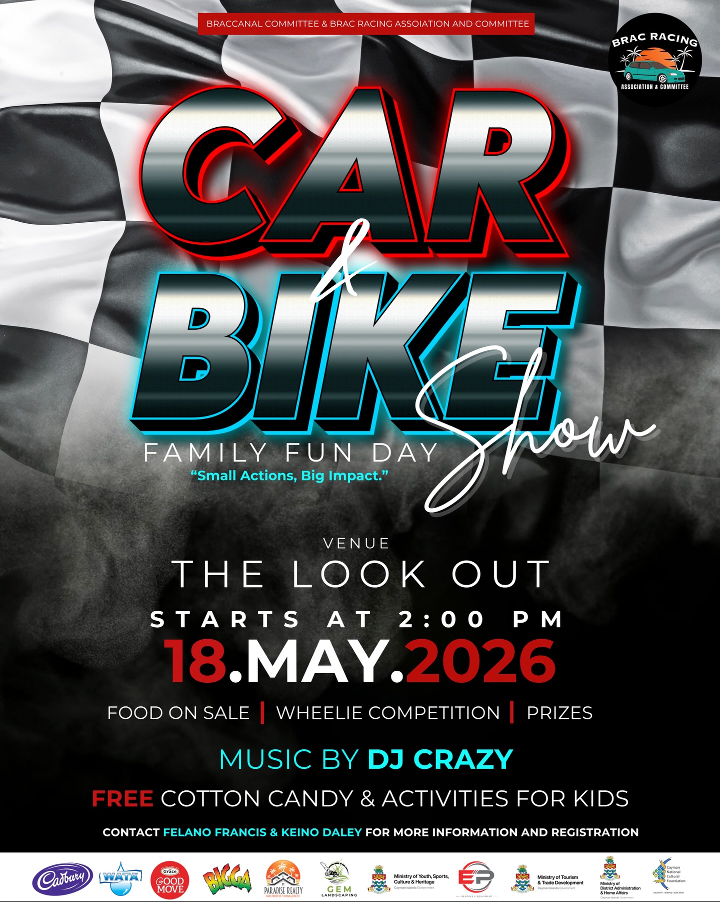 Engines revving and family fun guaranteed 🔥🏁
Join us at the CAR & BIKE Show- Family Fun Day for an unforgettable afternoon of fun and community! Our theme for this event is “Small Actions, BIG Impact”.🚗🏍️💨
📍 The Look Out
🗓️ 18 May 2026
⏰ Starts at 2:00 PM
✨ What to expect:
🎶 Music by DJ Crazy
🍭 FREE cotton candy & kids activities
🏆 Wheelie competition + prizes
🍔 Food on sale
“Small Actions, Big Impact.”