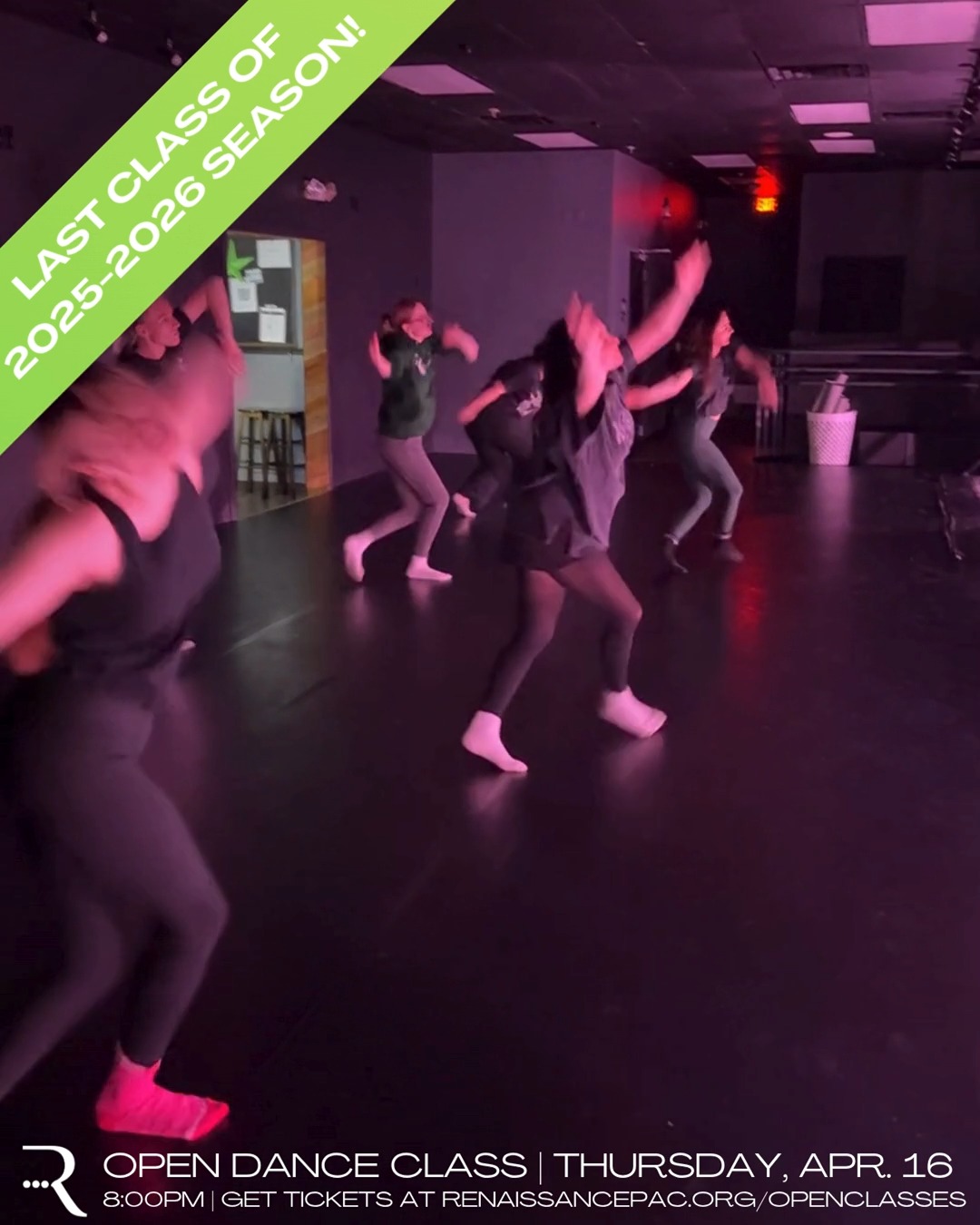 DON'T MISS OUR LAST OPEN CLASS OF THE 2025-2026 SEASON! ๐คฉ ๐๐ป
All humans aged 15+ are welcome this Thursday, April 16! We can't wait to make this final class a great one! ๐ฅณ
Get your ticket today at www.renaissancepac.org/openclasses ๐ป
#openclass #dance #adult #performingarts #renpac