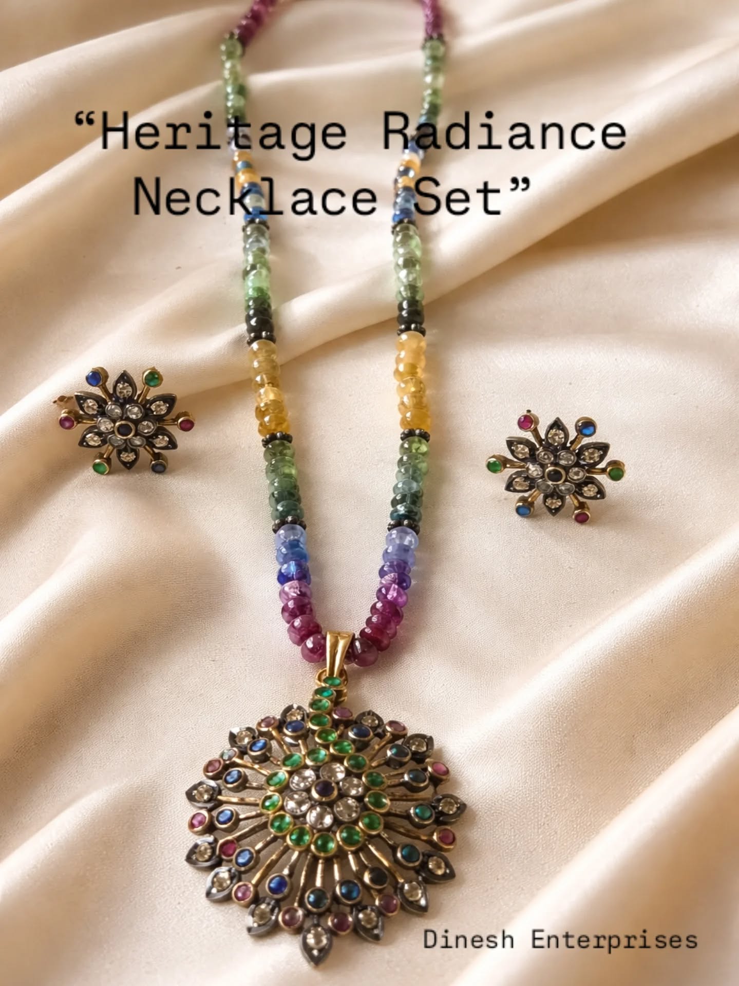 A “Heritage Radiance Necklace” set is a piece that reflects royal tradition and timeless beauty, enhanced with a vibrant, luminous charm—like wearing a legacy that glows.
#victorianjewelry #Victorianpendant #goldjewellery #silverjewellery #heritagejewellery