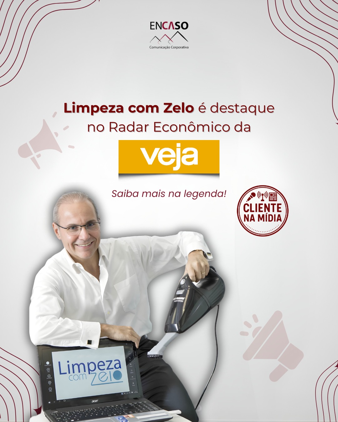 A Limpeza com Zelo (@limpezacomzelo ) conquistou espaço no Radar Econômico da Veja (@vejamais ) em uma matéria sobre a expansão da empresa no mercado de locação por temporada.
A reportagem destaca a meta de dobrar o faturamento em cinco anos, a aposta em escala, padronização e a criação de centrais logísticas como motor de crescimento.
A Encaso estruturou o posicionamento e inseriu a estratégia da marca em um dos espaços mais relevantes do jornalismo econômico.
Sua empresa tem um plano sólido de expansão, mas ainda não ocupa espaço editorial proporcional? A Encaso leva sua estratégia para a imprensa certa.
📲 11 99141 3127
✉️ contato@encasocomunicacao.com.br
#EncasoComunicacao #MidiaPR #AssessoriaDeImprensa #Veja #ResultadosDePR
