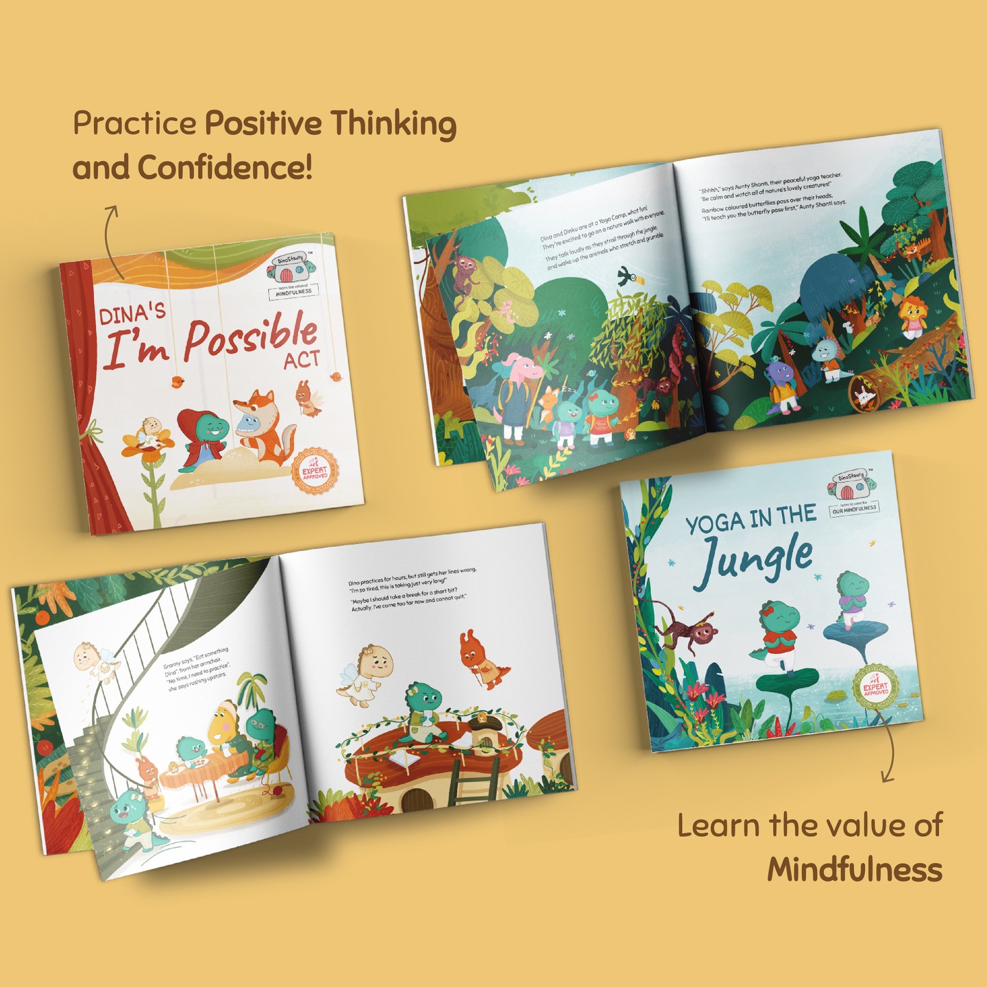 Two little books, one big impact 💛🌿
Dina’s I’m Possible Act helps kids build confidence, face challenges, and believe in themselves ✨
Yoga in the Jungle gently introduces mindfulness, calmness, and staying present 🧘♀️
Together, they nurture strong minds and kind hearts—because every child deserves to grow up confident and calm.
🌱 Start their journey to self-belief and mindfulness today.
#DinoStaury #MindfulKids #ConfidentKids #PositiveThinking #MindfulnessForKids #ValuesForLife