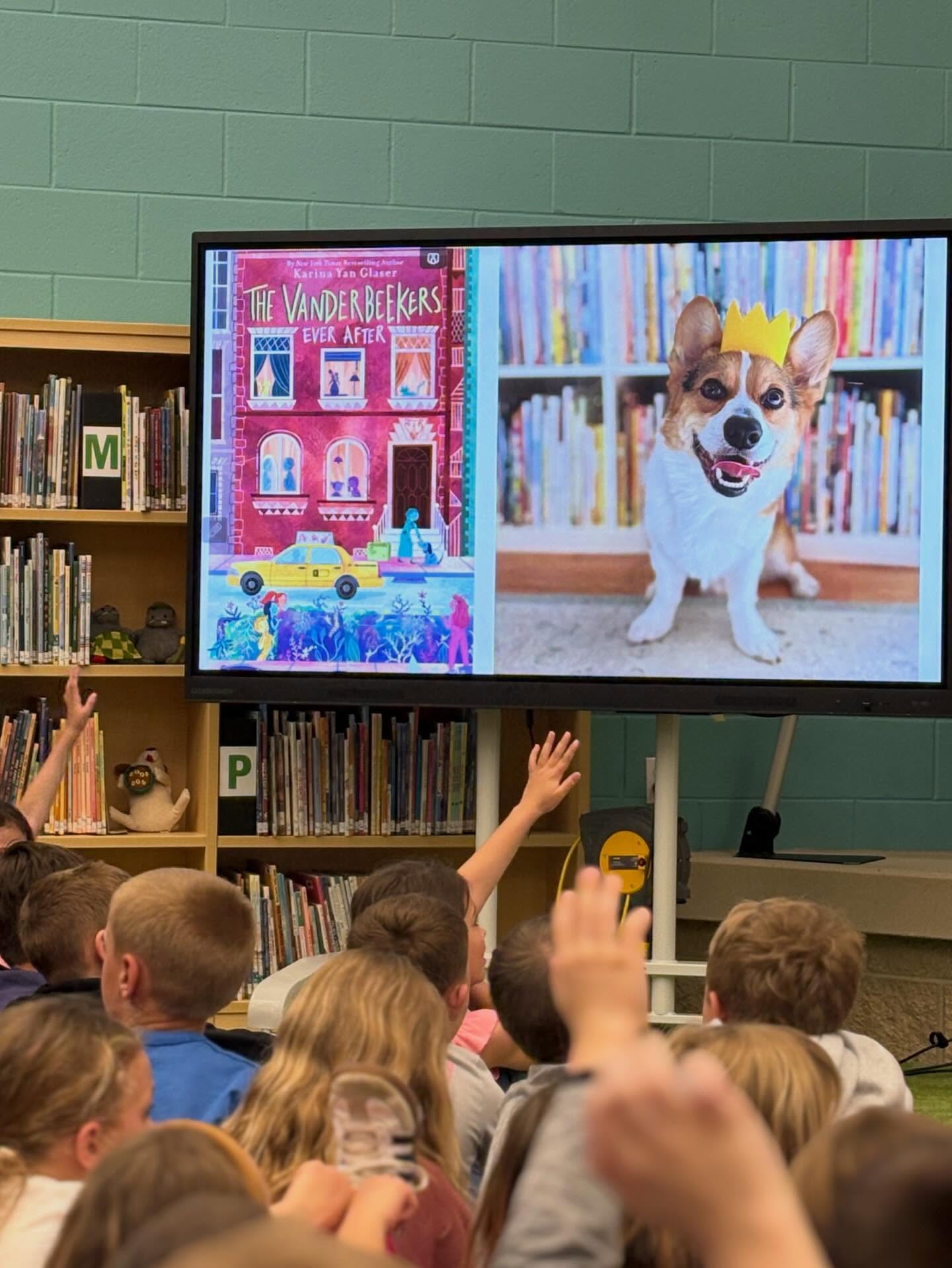 Hearing Karina Yan Glaser (author of The Vanderbeeker series) speak to a room full of elementary students at @adachristianschool was absolutely delightful!
She explained what she needs to write — paper, pencils….typewriter, computer…. Walks with her dog to think about ideas, her cats at her home office to keep her company…. And lots of snacks like Hot & Spicy Cheez Its to help her plow through her first drafts.
Karina also helped the kids understand how to research for books, like visiting a lot of bakeries and taking her dog to Therapy Dog Training.
She even showed them an inside glimpse into her handmade journals - sketches, doodles, ideas.
Karina is speaking at @calvinuniversity this weekend at the Festival of Faith and Writing. Check her out and all of the other amazing authors in town. ✨