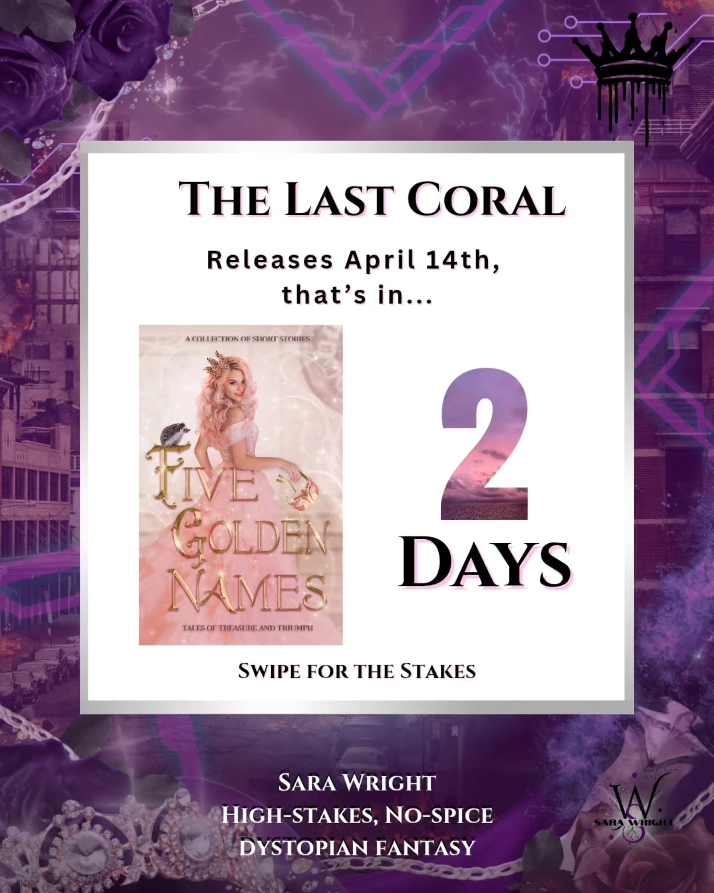 The Last Coral launches in just 2 days! 😱
Comment “CORAL” for the link to the book!
Let’s talk about the stakes in this story. Collent is a fisherwoman who just wants to feed her family and keep her head down. But everything changes when she awakens a sacred relic... and her anxiety accidentally summons a deadly storm.
Now the king has stolen the relic, her cousin is in his clutches, and Collent is forced into an unlikely alliance with a rebel pirate prince.
She has about a week's worth of untrained power, a growing tempest on her hands, and absolutely no business being on a pirate ship. But she has one chance to take the relic back... before the sea destroys them all.
If you love daring heists, "quietly fierce" heroines, and dystopian fairytale retellings (this one is The Fisherman and His Wife!), then you’ll love this short story.
Plus, all proceeds support literacy, so it’s a win for everyone!
Comment “CORAL” for the link!
#Sarawrightbooks #WhatsInANameSeries
#DystopianFantasy #fantasyreadersofinstagram ##cleanfantasy