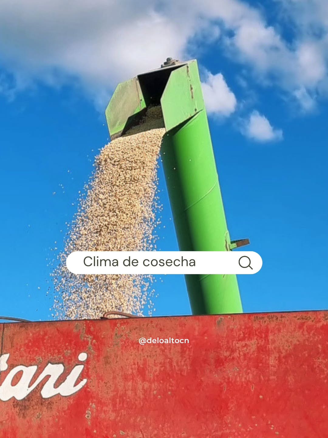 El clima siempre nos mantiene buscando el mejor momento.
A veces castiga, a veces acompaña.
El clima de cosecha es cuando se definen tiempos de esfuerzo, números finos y márgenes esperados.
Sea cual sea el resultado, hay un clima interior que descansa en la tarea cumplida, con la expectativa de haber logrado lo esperado junto al equipo que trabaja para lograrlo.
Que tengan un buen clima de cosecha.
#Ideas
#Preguntas
#DeloAlto