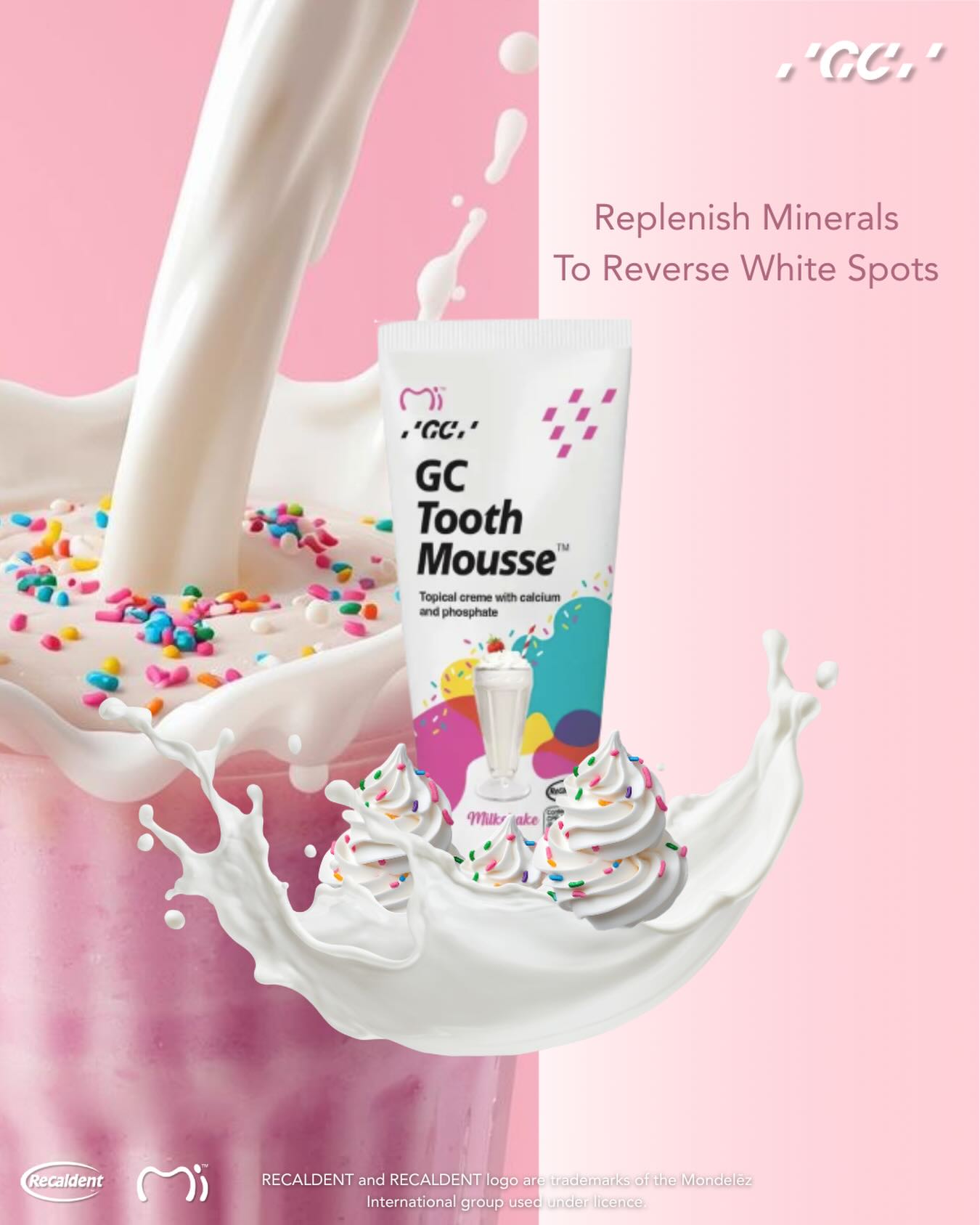 Replenish minerals to reverse white spots!š„¤āØ GC Tooth Mousse⢠now comes in a yummy Milkshake flavour thatās as fun as it is protective!šš¦·
Click the link in bio for everything you need to know
ALWAYS READ THE LABEL AND FOLLOW THE DIRECTIONS FOR USEĀ Ā Ā Ā Ā Ā Ā Ā Ā Ā Ā Ā Ā Ā Ā Ā Ā Ā Ā Ā Ā Ā Ā Ā Ā Ā
RECALDENTā¢(CPP-ACP) and RECALDENT logo are trademarks of MondelÄz International group used under license.