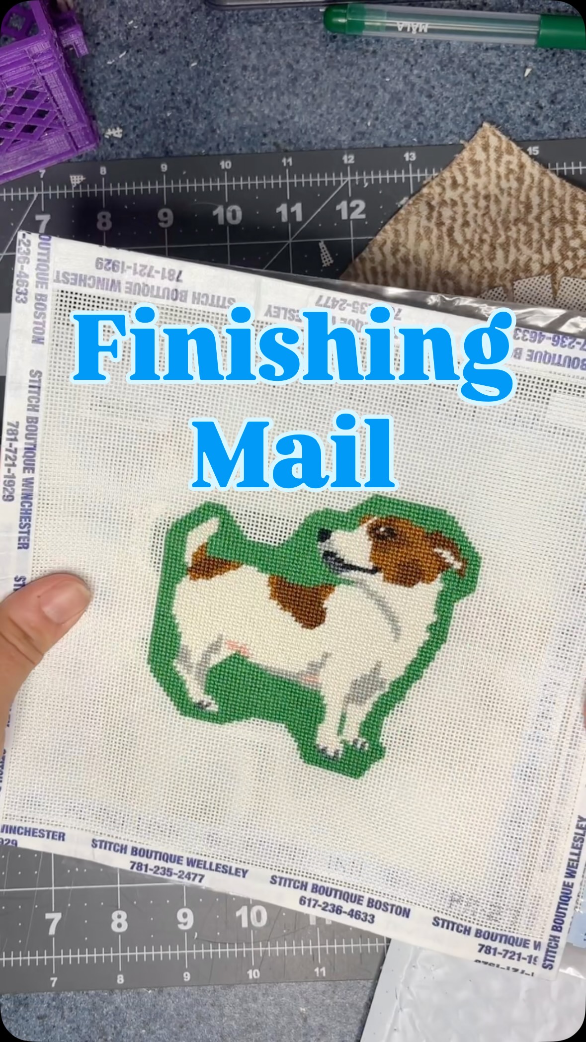 Last Saturday, newsletter subscribers were invited to send in their canvases as I restarted my finishing services. Here’s what I received in the first 5 days.
When you send your finishing in, you’re not sending in just one canvas. You’re joining a sisterhood of patience and appreciation. Thank you as always for trusting me!
(sound on for which one I thought was hilarious)