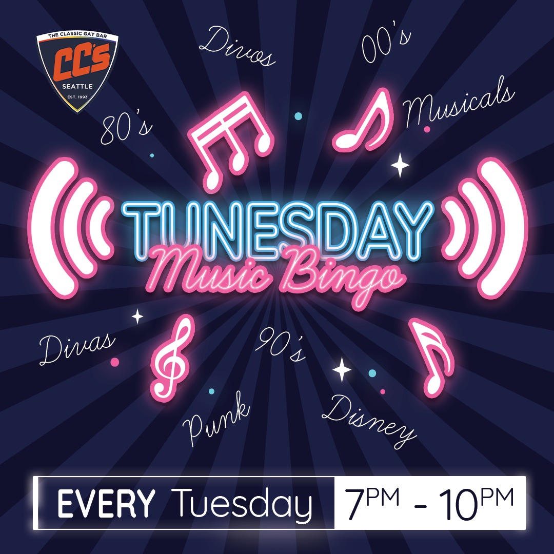 Tonight is TUNESDAY - Music Bingo
Come join us and sing along while winning fabulous prizes.