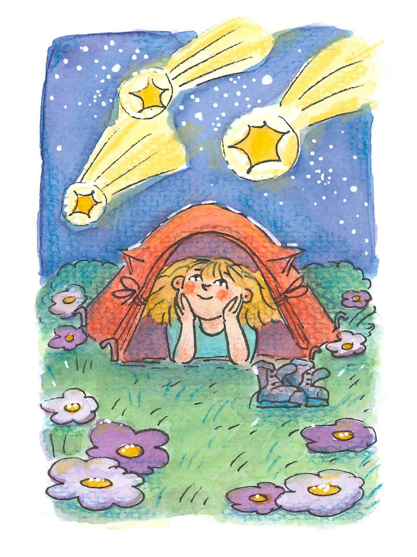 Its a warm night. The air is fragrant with wildflowers and you can hear a little stream bubbling nearby.
Crickets chirp their melodies. And you’re waiting for the moon to peak out from behind the darkening trees.
A night bird cocooes in an echo. The air is so filled with life you can almost touch it.
In a thermos a ginger honey tea is waiting, sweet & spicy. It’s getting chilly but you’re well prepared. Fluffy socks, big cosy sweater that smells like home, a scarf you knitted yourself.
Now you just enjoy, sleepy yet completely awake. The night is too beautiful to miss. And all the little creatures are keeping you company.
Night night whispers the moon. The stars are twinkling in magical morse code. What are they saying?
You know. You always have.
✨✨✨✨✨
#cosyfantasy #cosycamping #nostalgiacore #campingcore #watercolorlove