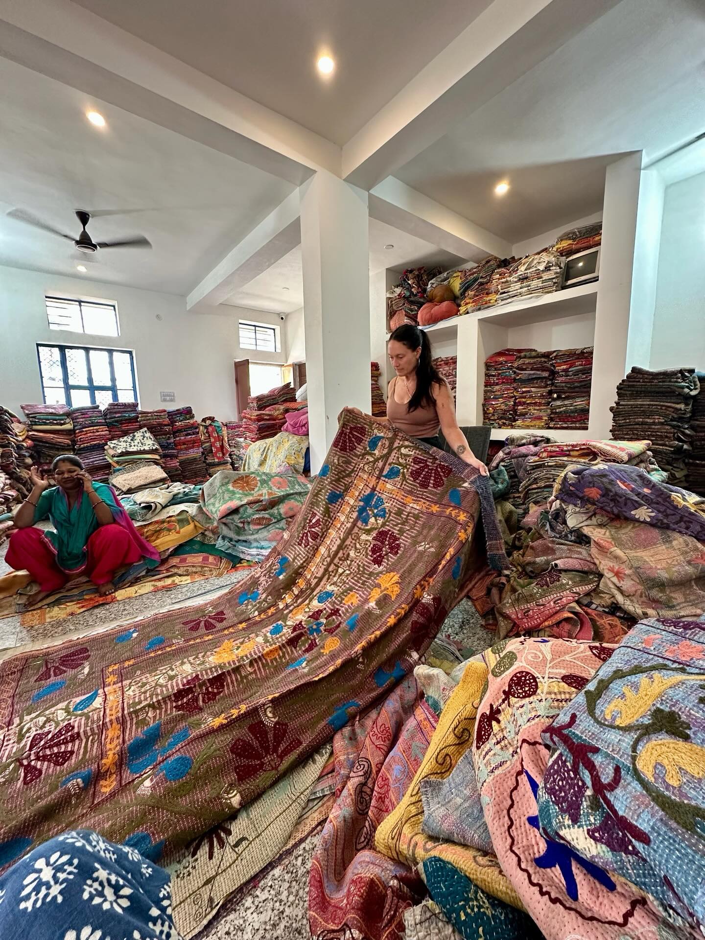 As you may have seen in my recent posts, I spent time in India back in March, much of it alongside beautiful family-run businesses — including my Kantha makers.
I spent days handpicking the most incredible Kantha and Suzani textiles, thoughtfully choosing pieces to transform into something truly special.
Over the coming months, different designs will begin to roll out… small-batch, one-of-a-kind creations that I’m so excited to finally share with you.
What means the most to me, though, are the relationships built along the way. I deeply cherish the connections formed — working closely with families and growing genuine friendships. This time, I was even invited to attend my friend’s baby shower, which was such a meaningful and unforgettable experience.
Every piece created during this trip will be brought back and offered with heart, intention, and deep respect for where it came from.
I can’t wait to show you what we’ve been creating. ❤️
.
.
.
.
.
.
.
.
.
.
#repurposedkantha #kanthaclothing #slowfashion #ethicalclothing #slowmade