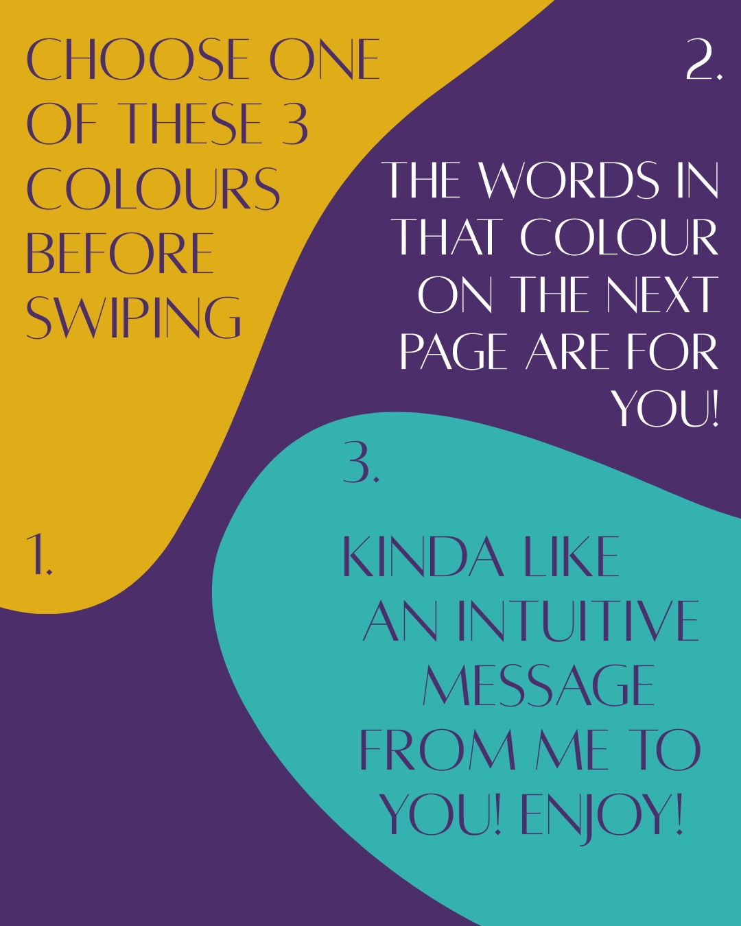 Something a little different that I’m hoping will do well on here! Comment which colour you choose so I can keep tabs on which one gets the most attention! ✨
#intuitivewords #wordoftheday #intuitivemessage #pickone #weeklyreading