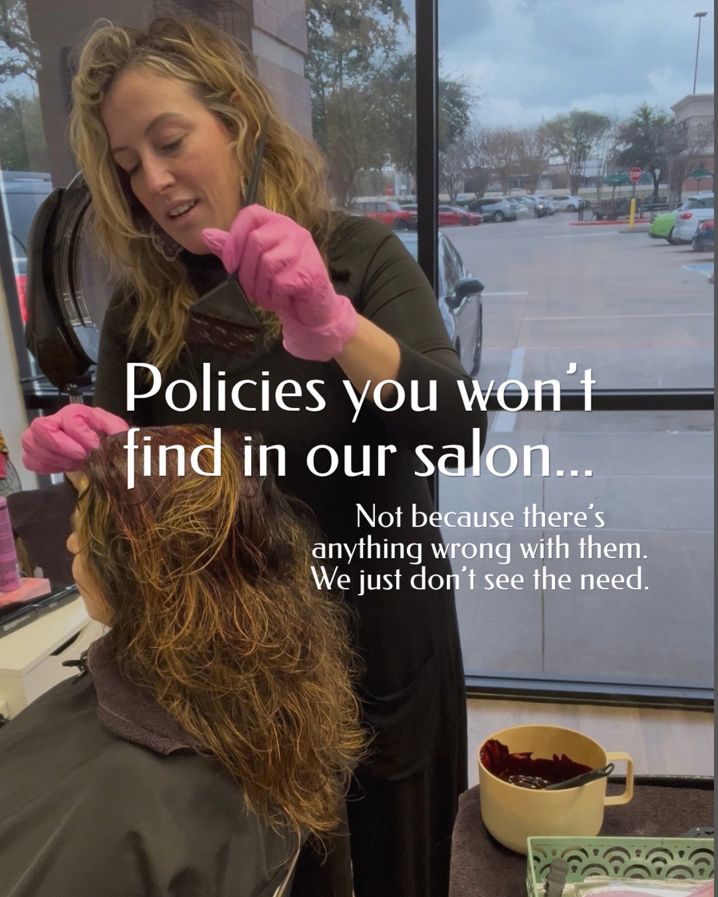 That's right! In case you were nervous about working with us or wondered if we had any of these policies that might cause hesitation- we do not.
We don't like filling out a million online forms before appointments either, so we won't be asking you to do that.
We don't want to be responsible for holding your deposit. We are in-demand enough that when someone makes an appointment, it's incredibly rare that there's a last minute cancellation or someone who just doesn't show up. And that should tell you a little about us and our work!
And we also don't require payment for a consultation. We would rather spend 15-30 minutes discussing your needs, wants, budget, maintenance & what is possible with your hair so that YOU are comfortable and confident that you've made the right choice to work with us. We still discuss those things during your consultation if you choose to forego a consultation. But just know that we are always happy to discuss before you book.
While we maintain professionalism and luxury style standards, we also are relaxed and friendly and happy to meet you where you are in your hair journey.
We are always taking new clients, so if all that sounds like a salon you'd like to work with, comment below or shoot us a DM and let's get you in- no forms or deposits necessary!
.
.
.
.
.
#houstonhairstylist #cypresshairstylist #houstonbalayage #houstoncurlyhair #curlyhair