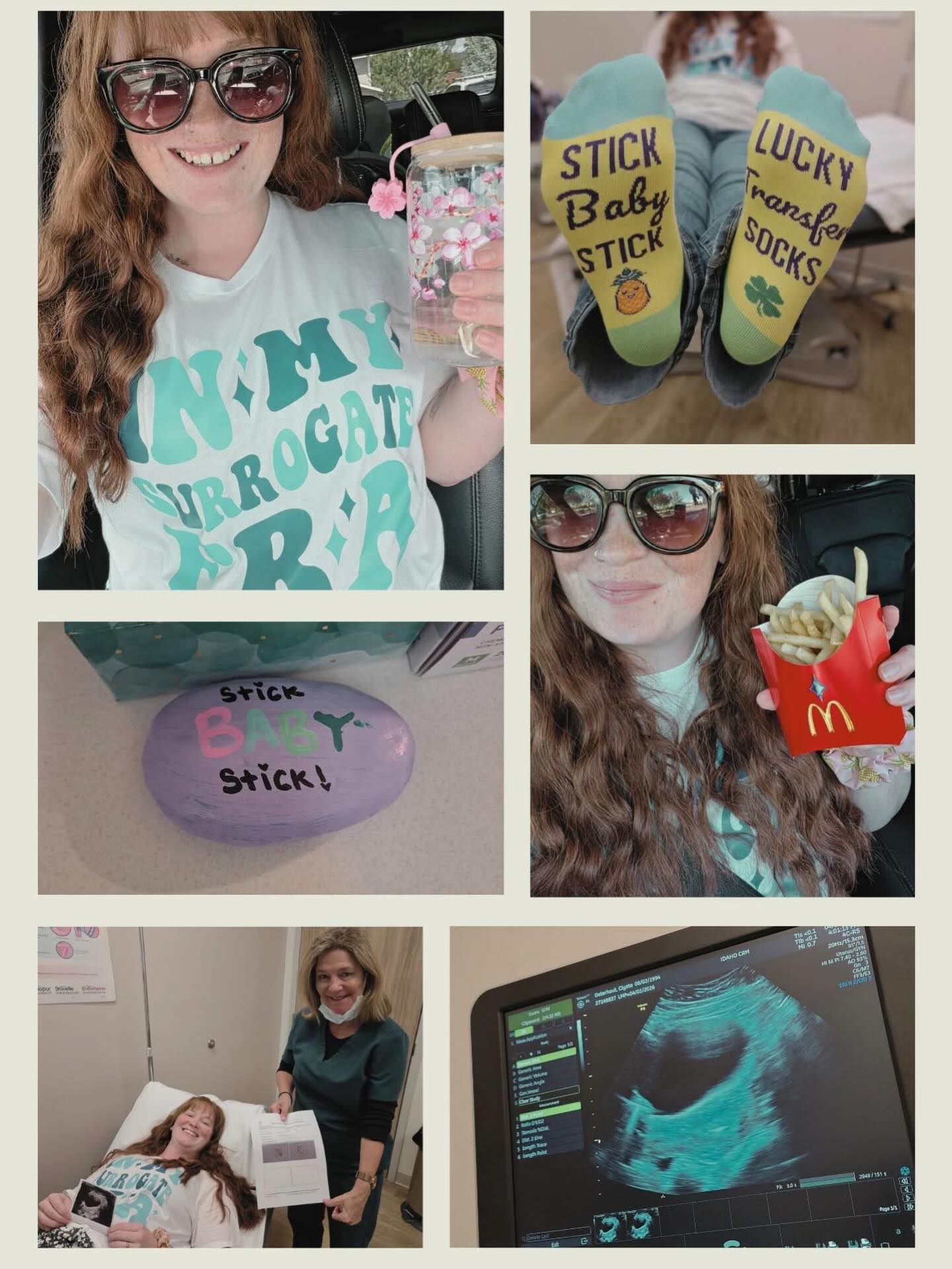 After dreaming of this moment for years, Clysta finally had transfer day! Stick baby girl, stick!
🍟 🍀 🍍