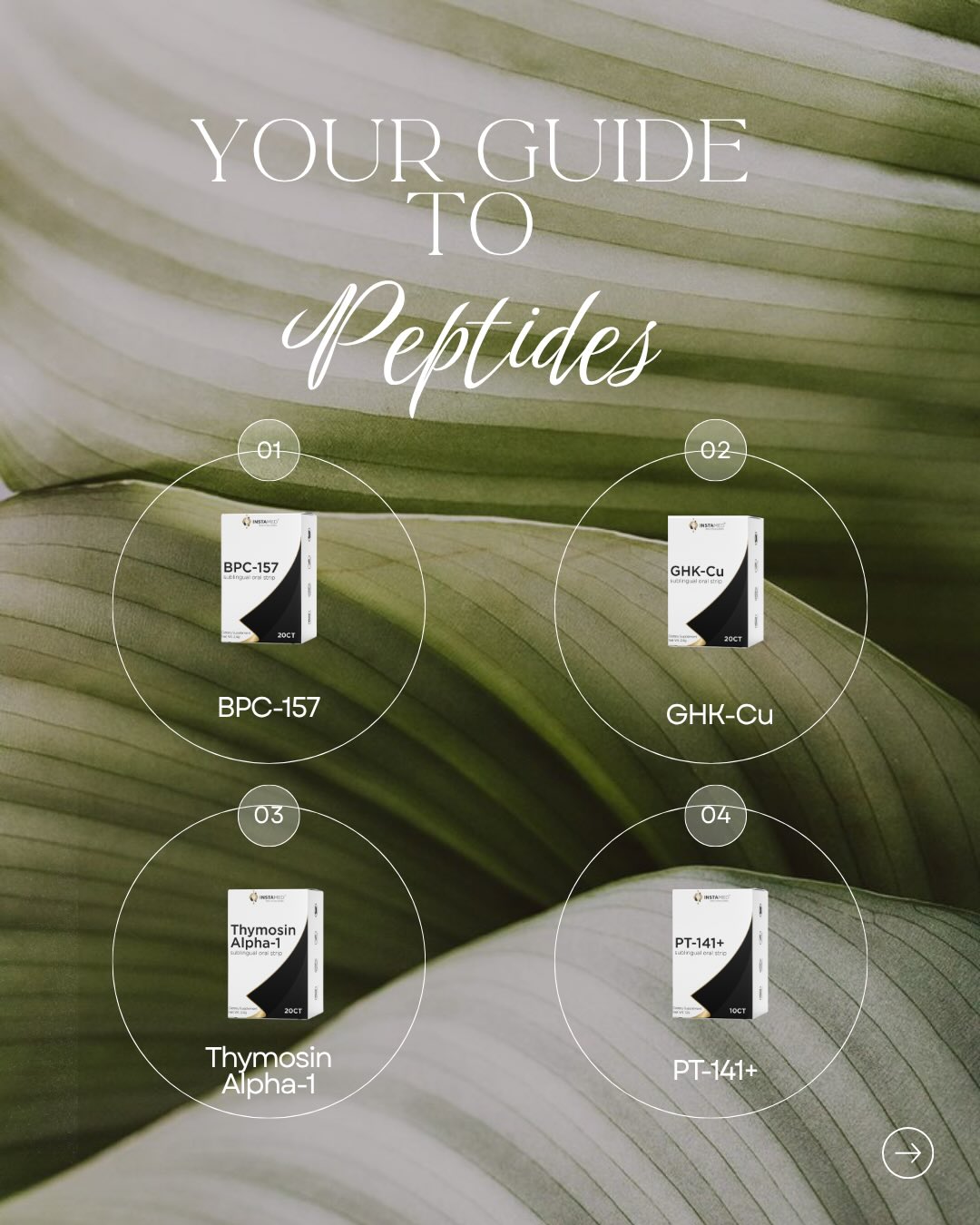 Peptides are everywhere right now, but not all options are created equal.
We make it simple, safe, and personalized.
✔️ Oral strips (no injections)
✔️ Sourced from trusted, reputable suppliers
✔️ Tailored recommendations
Whether you’re looking to support recovery, boost immunity, improve skin, or enhance overall wellness, we help you find what actually works for you.
Curious if peptides are right for you? Send us a message or book a consult, we’ve got you.