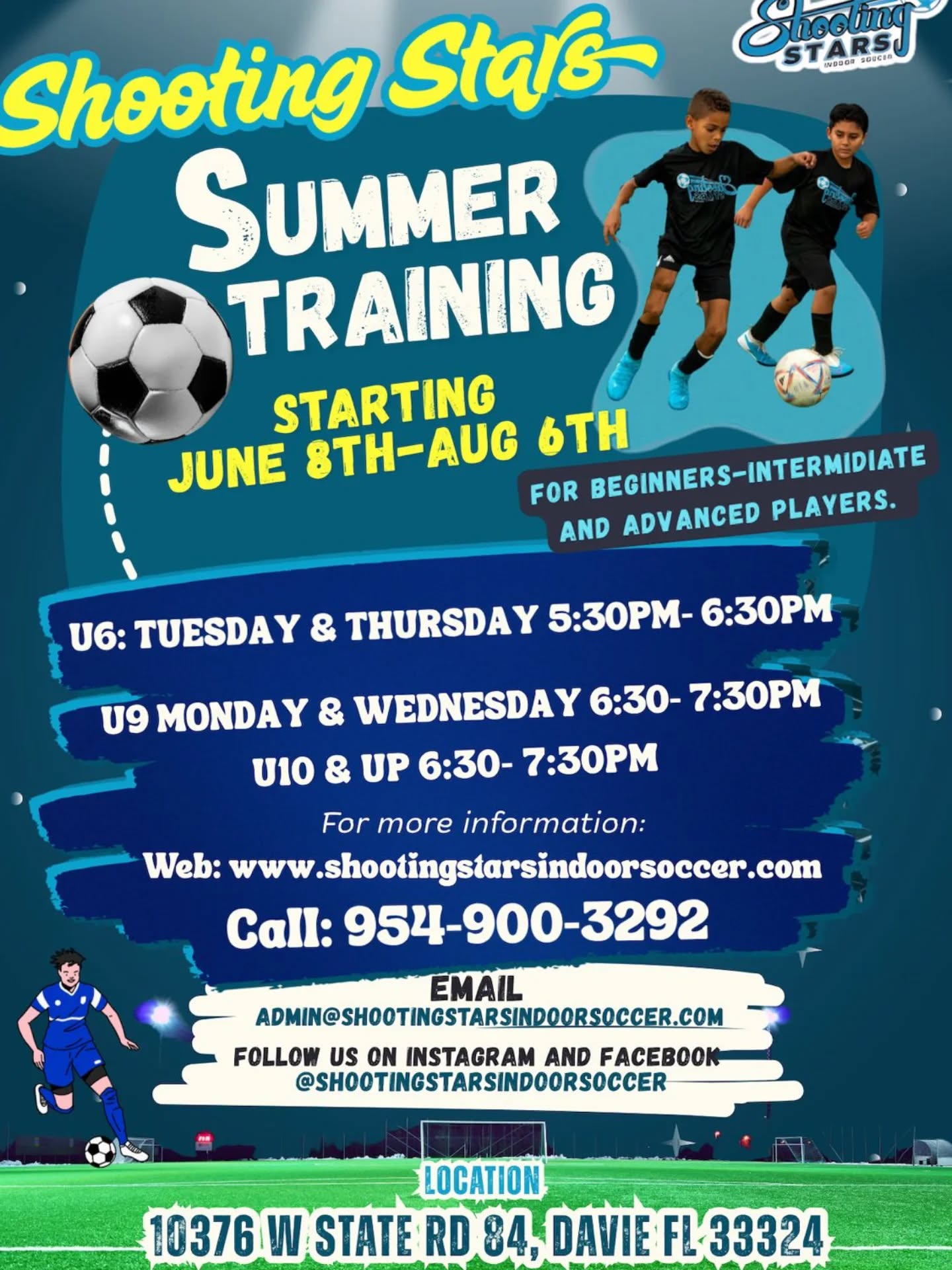 Don’t let summer slow you down—keep the momentum going! ⚽🌟
From June 8 to August 6, you can stay active, energized, and growing in a fun, high-energy environment built for both fun and development.
It’s the perfect balance of fun, structure, and growth—all in one place. 🏅💪
Spots fill fast—don’t miss out! ⏳
Sign up now and give your child the summer they deserve! ✨
📅 June 8 – Aug 6
📍 10376 W State Rd 84, Davie, FL 33324