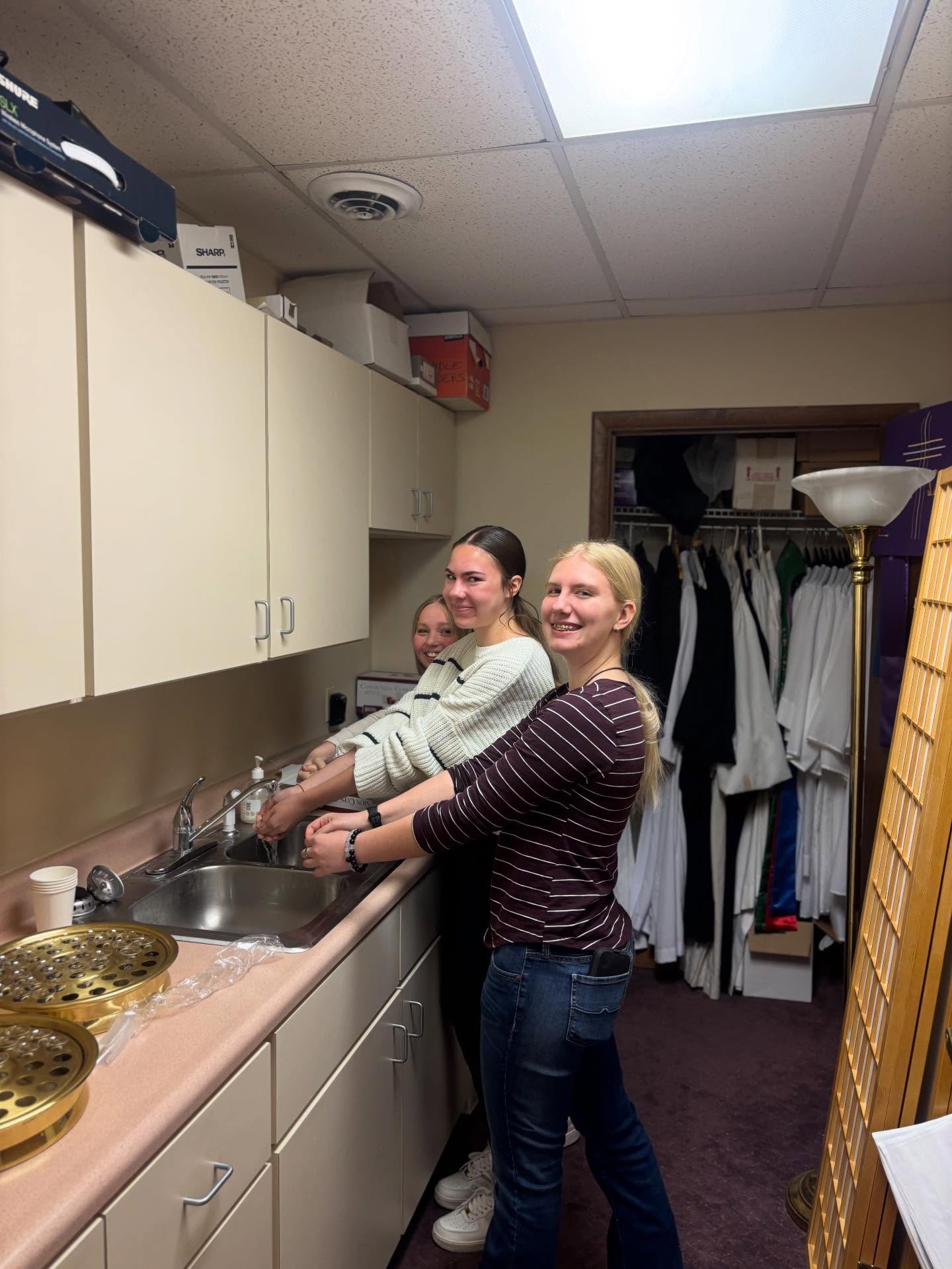 It was great to see a crowded sacristy on Sunday as a few of this year’s confirmands received training for the service roles they chose. We thank God for the gifts and faith He is given to these young people! We often think of them as the future of the church, but service roles like these help us remember they are the present!