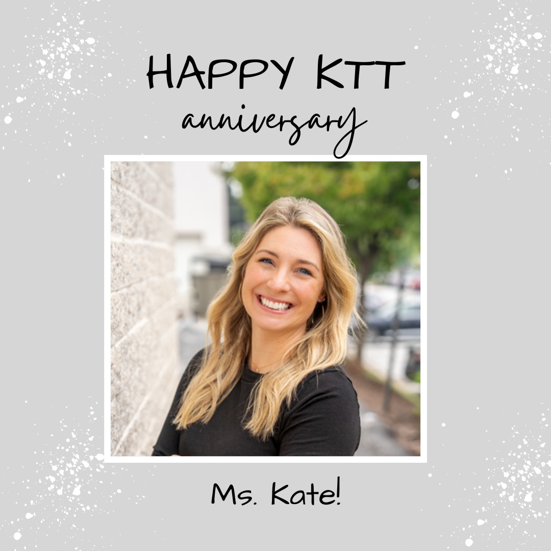 We love having the wonderful Ms. Kate as part of our stellar OT team! Happy anniversary Ms. Kate!