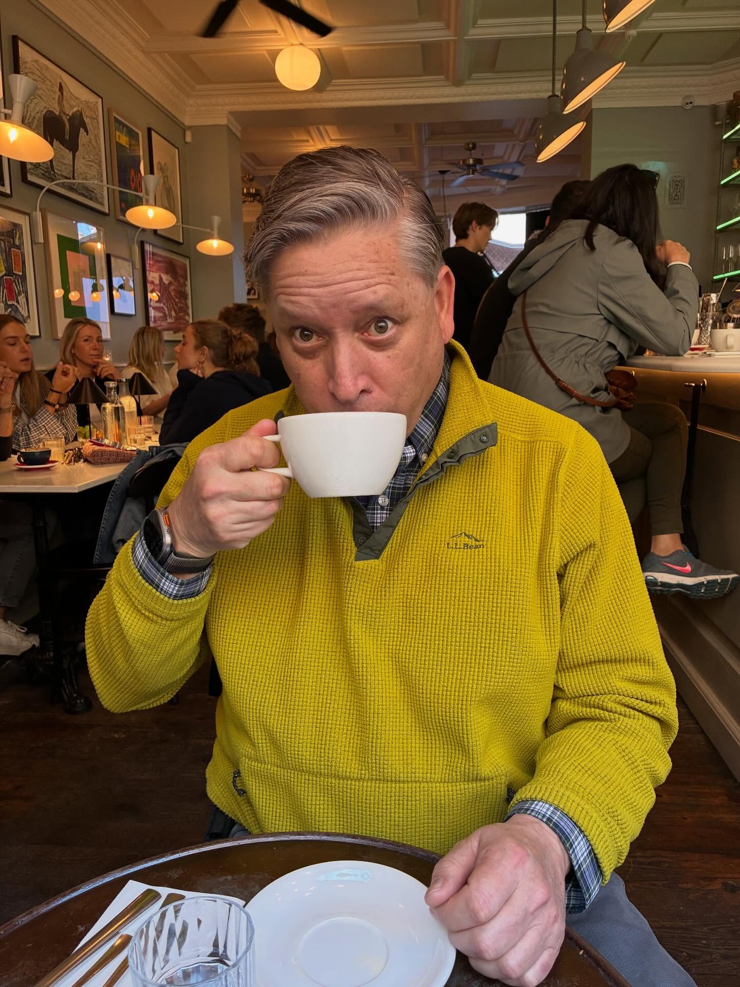 Nothing like a good stiff cup of of black coffee for breakfast (it actually wasn’t that strong) and breakfast!