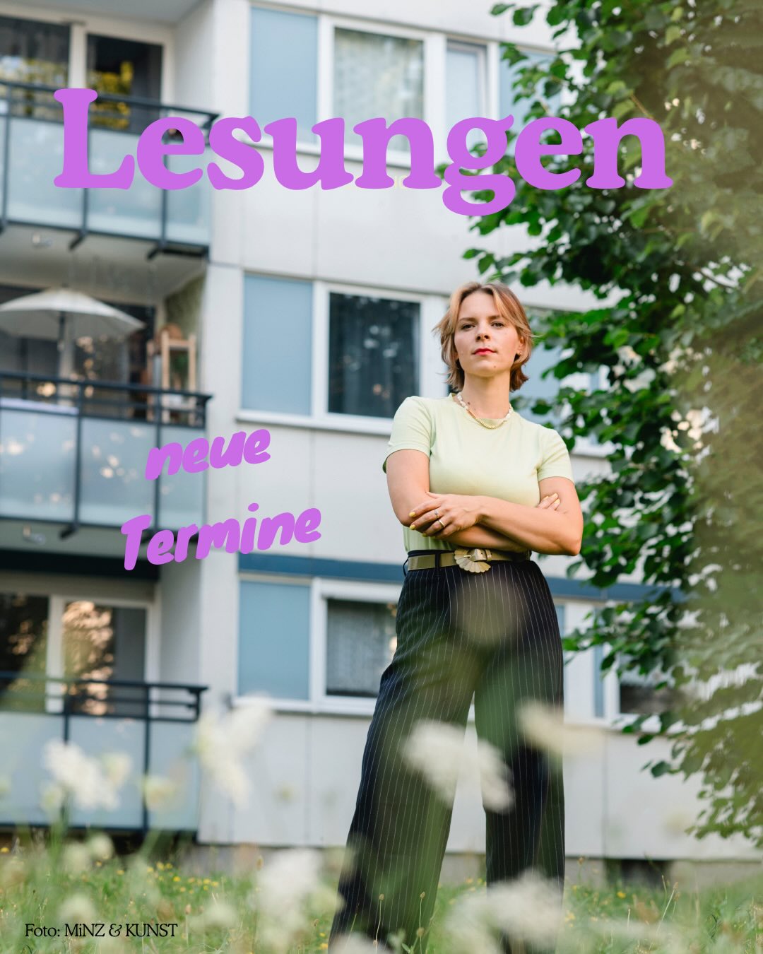 NEUE LESUNGEN
😎😎😎😎😎😎😎😎
#wirtöchter @c.h.beckliteratur
Do 23.04. / 18:30
Europa erlesen in Berlin
NRW Landesvertretung
@literaturbuero.nrw
Fr 24.04. / 19:00
Hofer Buchtage
@buchgalerie.hof
Di 28.04. / 18:30
Uni Osnabrück
@queerfemref.uos
Mi 29.04. / 16:00
Dünja Mädchen-Kultur-Treff Berlin
#dasjungfernhäutchengibtesnicht @maro.verlag
@maedchenkulturtreff_duenja
💐💐💐💐💐💐💐💐💐💐💐💐💐💐💐💐
Sa 16.05. / 20:00
Quedlinburger Bücherfrühling
@reichenstrasse
Di 19.05. / 19:00
Literaturhaus Basel
@literaturhausbasel
Di 26.05. / 18:30
Literaturhaus Hannover
mit Clara Leinemann und Julia Sutter
@literaturhaushannover
So 31.05. / 16:00
PostOstCafé Tschaj&Teig Berlin
@maxim_gorki_theater
mit @ilijamatusko & @russischraclette
💥💥💥💥💥💥💥💥💥💥💥💥
Wir sehen uns!!!
Fotos wie immer @minz.und.kunst 💝