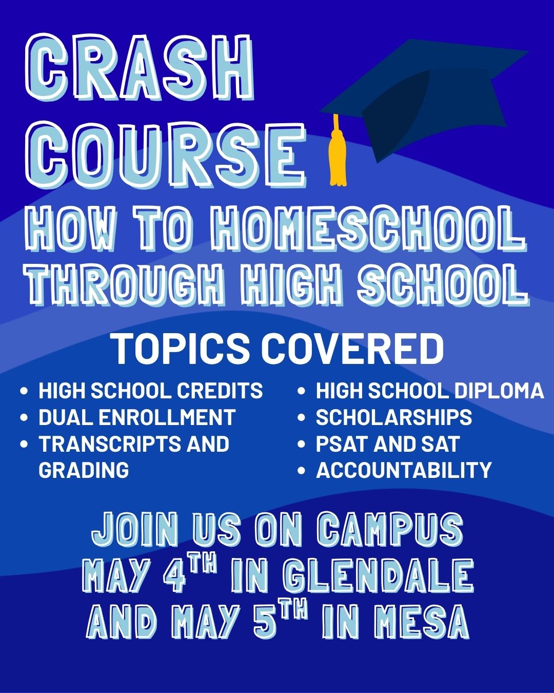 It's the PERFECT time to learn what to prioritize as your teens enter the high school years. Come get all your questions answered and leave with resources to help you this summer!
Glendale May 4: https://www.anchorenrichment.org/event-details/crash-course-how-to-homeschool-through-high-school-glendale
Mesa May 5: https://www.anchorenrichment.org/event-details/crash-course-how-to-homeschool-through-high-school-mesa