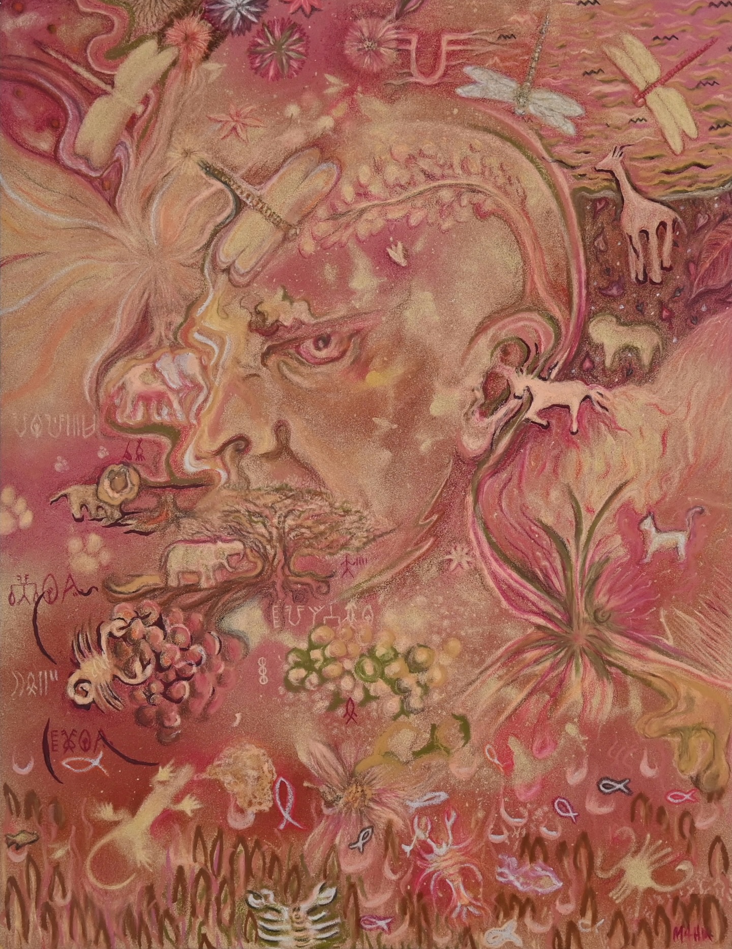 Instinctual
Soft and Oil Pastels, and Coloured Pencil on Sandpaper
24.5 x 19.7 inches