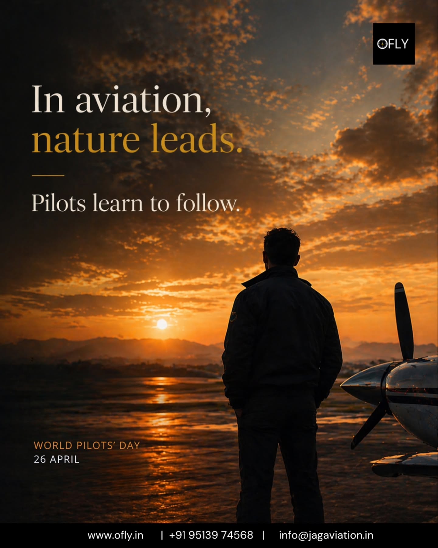 In aviation, nature leads.
Pilots learn to follow. ✈️
From reading the skies to respecting every force of nature, flying is as much about understanding as it is about skill.
This #WorldPilotsDay, we celebrate the discipline, awareness, and responsibility that define every pilot.
#OFLY #FuturePilots #AviationLearning #PilotLife AviationStudents