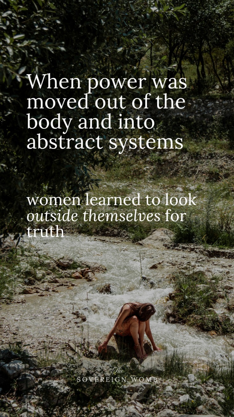 When power was moved out of the body and into abstract systems, women learned to look outside themselves for truth.
That movement lives on in us.
It lives in the way so many women no longer trust their own pace, their own rhythms, their own intuition. In the way we override what we feel, keep ourselves small, and try to build lives that look acceptable on the outside but feel quietly untrue on the inside.
So much of what we call stuckness is not random. It is the afterlife of generations of disconnection. A long training in mistrusting the body, silencing desire, and confusing obedience with goodness.
This is why womb work matters to me so deeply.
Because the womb is not just a body part. It is a place of memory, instinct, creativity, truth, and inner authority. And when a woman returns there, she does not simply feel better. She starts to live differently. She makes different choices. She stops asking how to fit herself into a life that is not true, and starts listening for what wants to emerge from within.
That is the movement at the heart of Sovereign Womb.
Not self-improvement.
Not becoming more polished.
Not forcing your way forward.
But remembering the wisdom that was always there.
If this lands somewhere deep in your body, comment WOMB and I’ll send you more about Sovereign Womb.