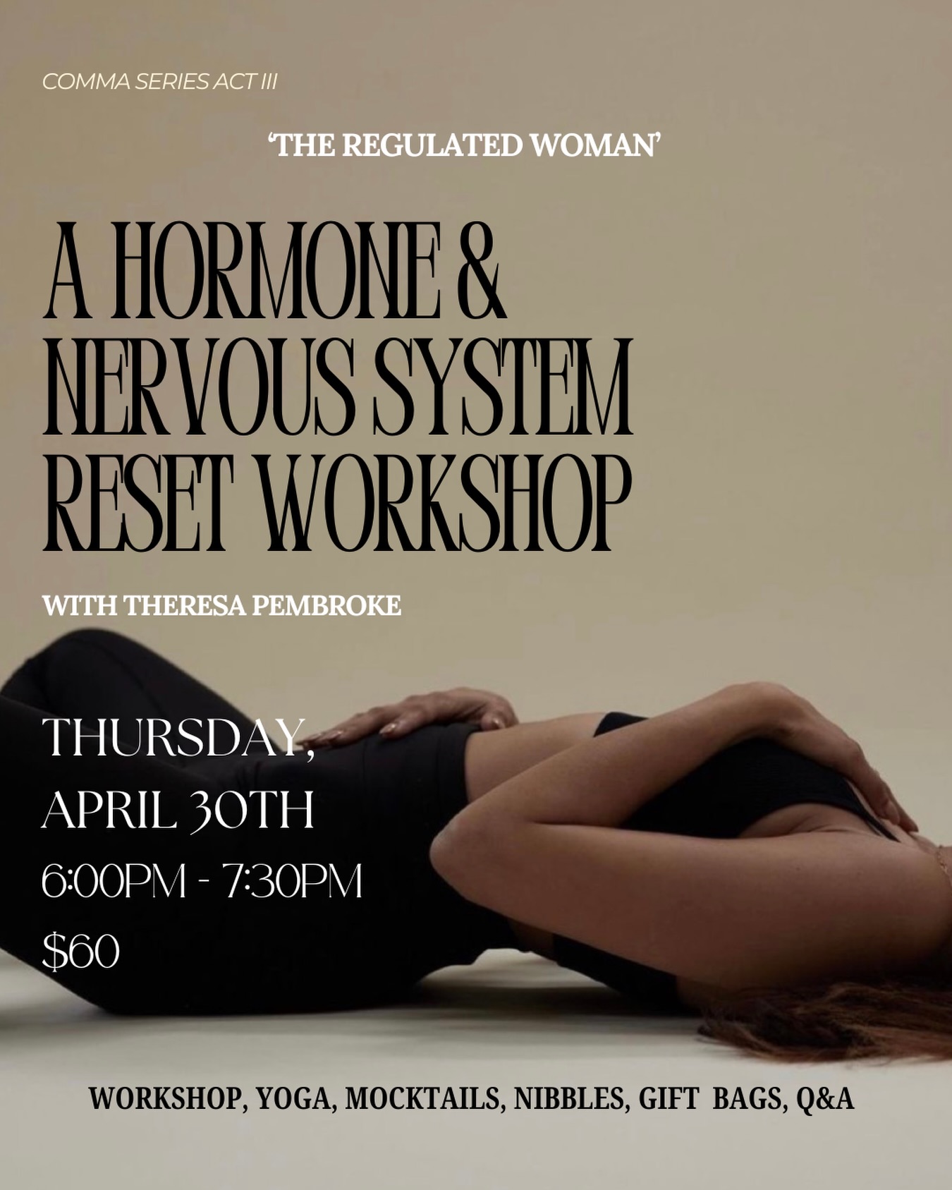 Join us @theresapembroke co-founder of The Hormone Blueprint ™️ as she unpacks the full spectrum of topics on all things health, hormones, Perimenopause / Menopause, strength, and longevity.
🍃We’ll dive deep into hormones, longevity, gut health, pleasure, anxiety and more.
🍃Enjoy a beautifully curated experience at @thecottagegardensstudio with gentle, restorative Yoga, welcome mocktail, nibbles, an open Q&A, Gift Bag, meaningful connection with like-minded women, and practical take-home insights you’ll actually use.
Spots are limited—secure yours now. Bookings via line in BIO.
