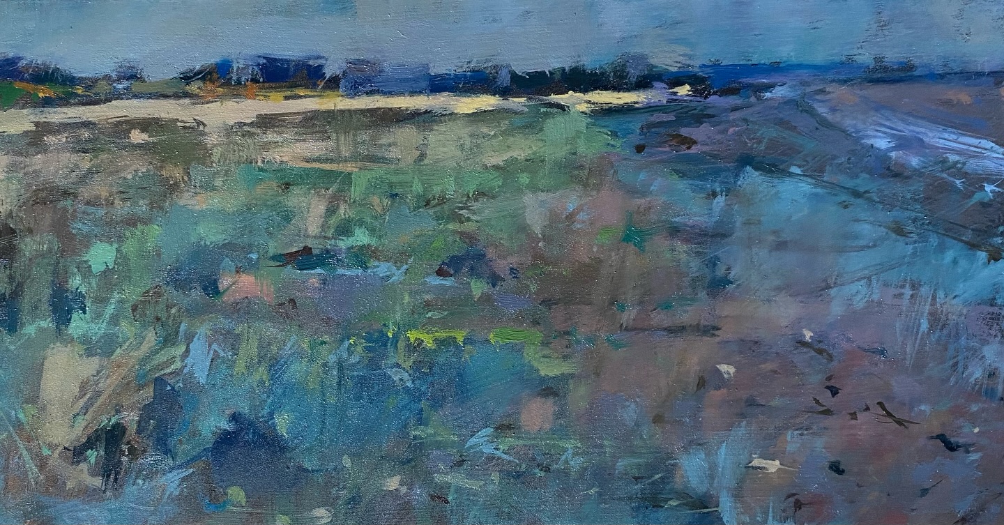 I was down at the beach this morning painting towards #beckfoot , there were some wonderful colours I was trying to reproduce.