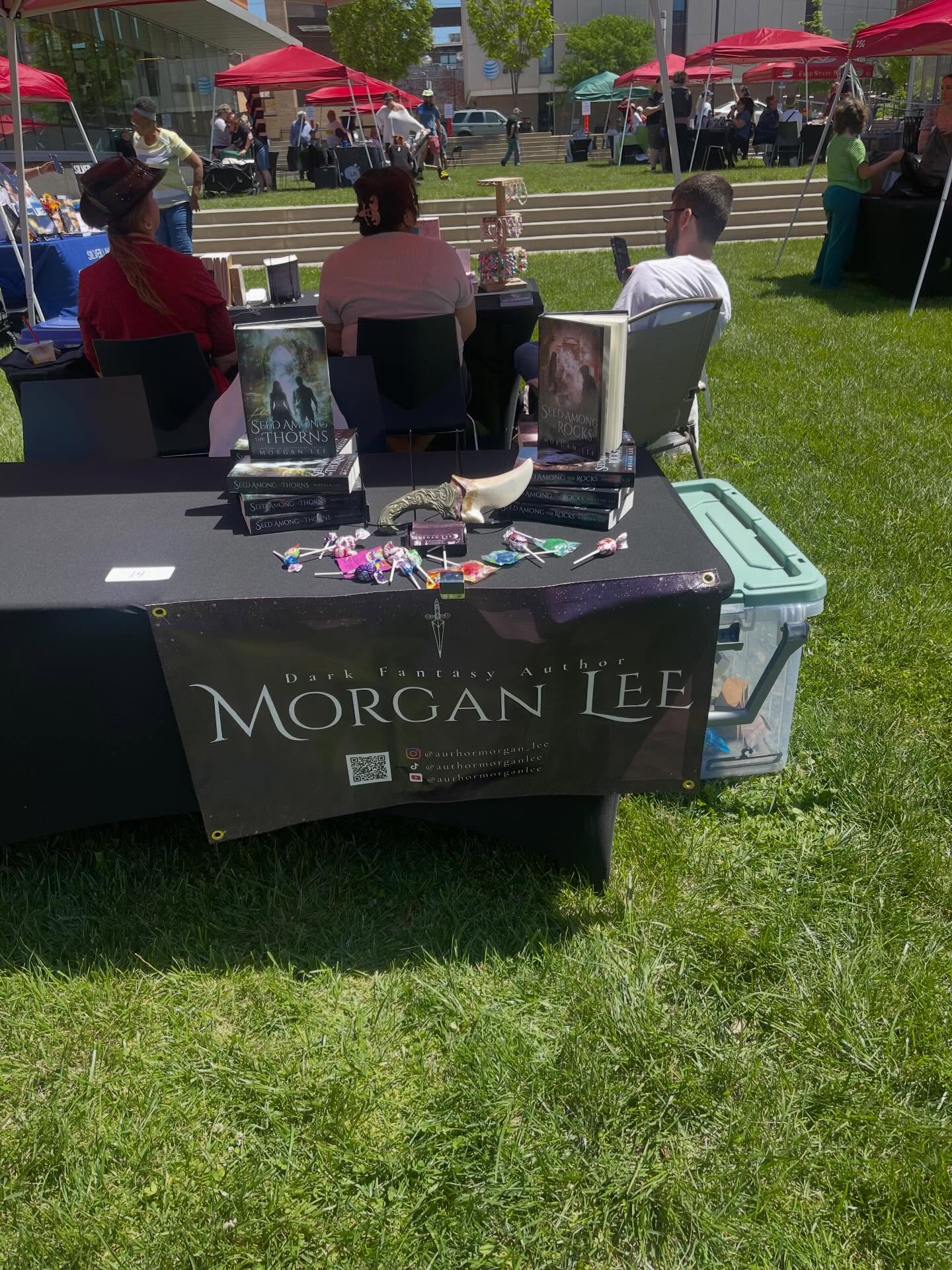 Fun day at the Lawrence Free State Book Fest! Met some cool authors, saw a few authors from past events, sold 4 books and gave out a lot of business cards! If you bought a book today, thank you! Please leave a review! 😊@lawrencelibrary
