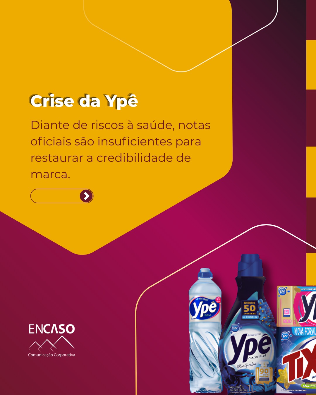 A Anvisa suspendeu produtos da Ypê. A notícia se espalhou em horas e uma marca presente em milhões de lares brasileiros passou a ser sinônimo de dúvida.
Recolher o produto resolve o problema sanitário. Não resolve o problema de reputação.
O consumidor quer entender o que aconteceu, o que foi feito e por que pode voltar a confiar. Quando essa resposta demora ou chega mal formulada, a especulação já ocupou o espaço.
👉 Passe os cards e entenda o que uma crise assim exige e por que a assessoria de imprensa é o que separa marcas que se recuperam das que não conseguem sair do buraco.
#EncasoComunicacao #MidiaPR #AssessoriaDeImprensa #ComunicaçãoCorporativa