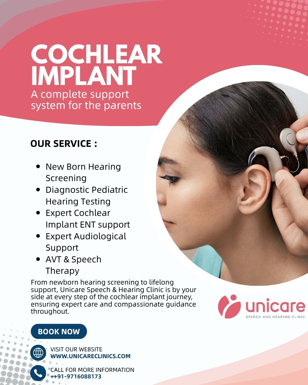 🔊 Cochlear Implant Surgery in India – Complete Guide! 🌟
Hearing loss doesn’t have to limit your world. At Unicare Speech & Hearing Clinic, Vikaspuri, West Delhi, we walk with you through the entire journey — from newborn hearing screening to choosing the best ENT & implant, and finally, developing speech and language through quality AVT & speech therapy. 💙
👉 Our latest blog explains the step-by-step process of cochlear implant surgery in India, making it easier for families to understand what to expect and how Unicare ensures compassionate, expert care at every stage.
📖 Read the full blog here: unicareclinics.com
📞 To book an appointment: Call +91-9716088173 or visit www.unicareclinics.com
#cochlearimplant
#hearingcare
#speechtherapy
#unicareshc
#delhihealthcare
#empoweringvoices
#onestopsolution