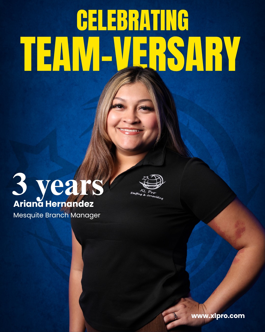 Happy 3-year anniversary to our amazing Mesquite Branch Manager, Ariana Hernandez! š
Your passion, leadership, and the way you show up for both the team and our clients never go unnoticed. Youāve helped shape the culture of our branch, and weāre so lucky to have you!