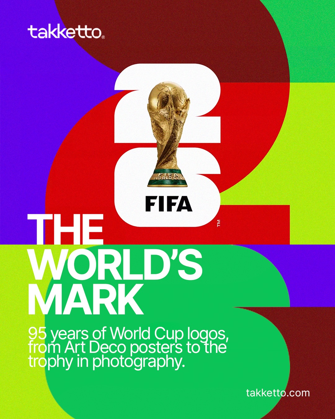 Every four years, the host nation had a unique opportunity: to tell the world who it was through a single mark. Sometimes it pulled it off with elegance. Sometimes with propaganda. Sometimes with a football sock. From the illustrated posters of the thirties to the corporate template of 2026 — which will never change again — the history of World Cup logos is also a history of design, power, and how a mark can carry the weight of an entire era.
#takketto #worldcup2026