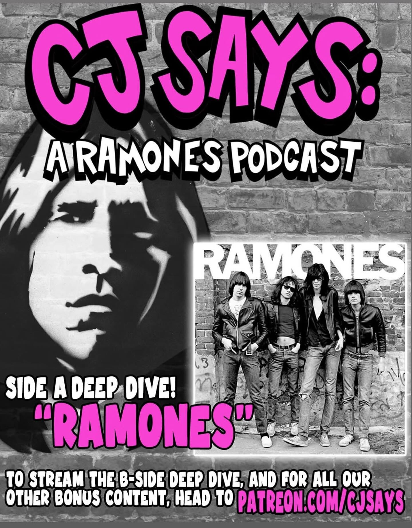 Happy launch day to @cjsayspodcast !
What is CJ SAYS? It’s a brand-new podcast that does exactly what it says on the sleeve: an official podcast about the world-famous RAMONES! Hosted by thee CJ Ramone, band member and bass player for The Ramones. CJ Ramone played alongside Joey and Johnny from 1989 until the band’s retirement in 1996.
Joining CJ Ramone as co-host of CJ SAYS is long-time podcaster, producer, and former KERRANG! RADIO presenter, MATT STOCKS.
With CJ Ramone at the helm, the CJ SAYS podcast is set to take listeners on a sonic journey through the history and back catalogue of the world’s most iconic American punk band. Expect behind-the-scenes insights from the person who was actually there both on and off stage. CJ Ramone was not only a witness to but a seminal part of the group’s final and most prolific years.
Each podcast episode will dive deep into each Ramones album. Throw in stories from every dressing room, car ride, airport baggage carousel, recording and writing sessions and just about everything in between. You’ll hear never-before-told stories from the Ramones camp, in-depth interviews with a revolving door of guests from the world of music, film and television.
CJ Ramone says: “This is something that I have wanted to do for a long time so when my good friend, Matt Stocks, (A true renaissance man and a legend!) said he would be my co-conspirator, I could not say no. We’re going to do a deep dive into everything Ramones on this podcast. So, get on board and hoist the anchor as we sail into the legend of the greatest punk rock band of all time!!” https://shows.acast.com/cj-says-a-ramones-podcast