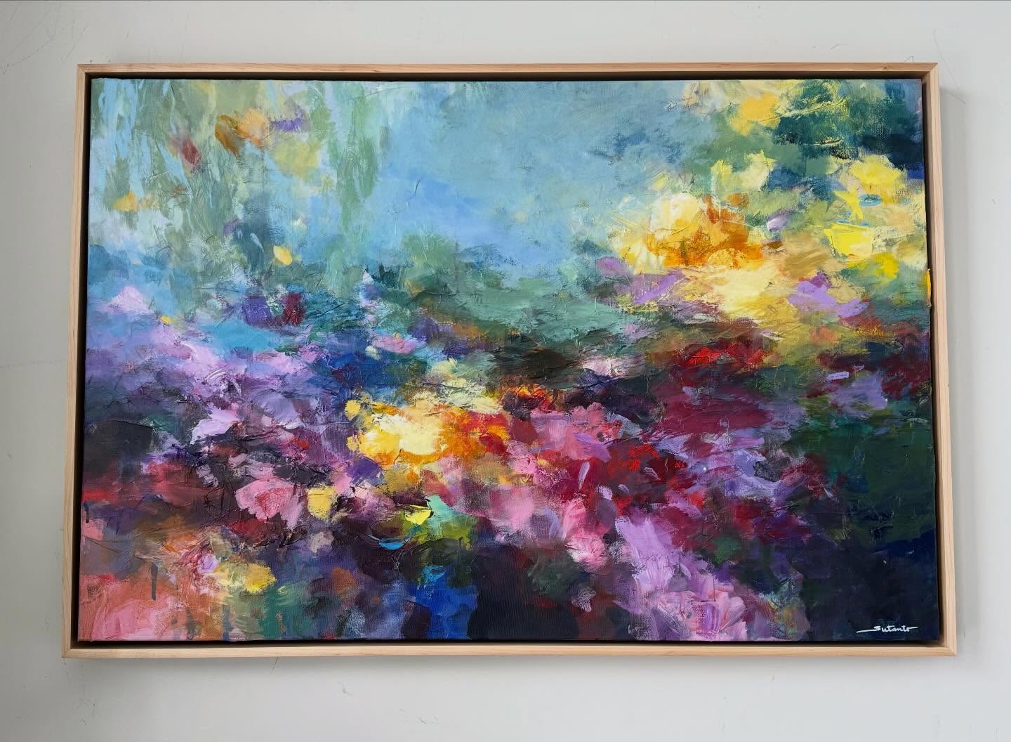 Here she is in all her glory!
“Where Light Breaks Through”
24”x36” framed
Sold
The largest piece of my new collection “Where colour grows” available next week! This piece is a meeting point of light and wild growth- something alive, almost overflowing.
.
.
.
#impressionistart #colorfulart #canadianart #yegarts #albertaartist