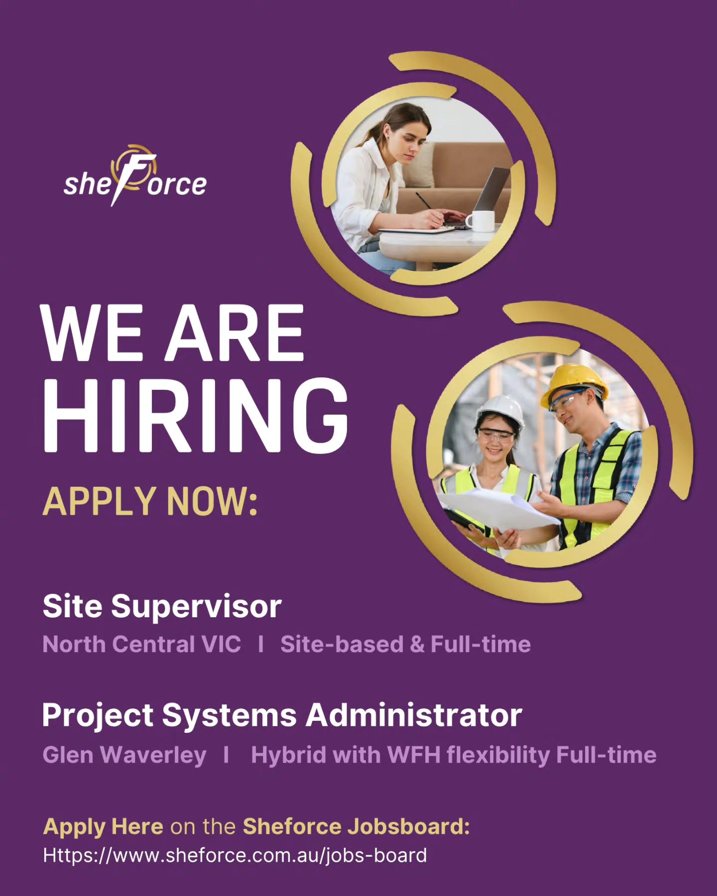 Sheforce is seeking a Site Supervisor & Project Systems Administrator looking to grow a career in construction who thrives in a hands‑on, fast‑paced environment.
High performers with the right attitude and capability will have the opportunity to progress into a long-term career within a reputable construction company. 👷♀️🔨
If this interests you, please apply now! 🖱️💜
https://www.sheforce.com.au/jobs-board
#ConstructionCareers
#SiteSupervisors
#DocumentControllers
#BuildingCareers
#SheforceJobs