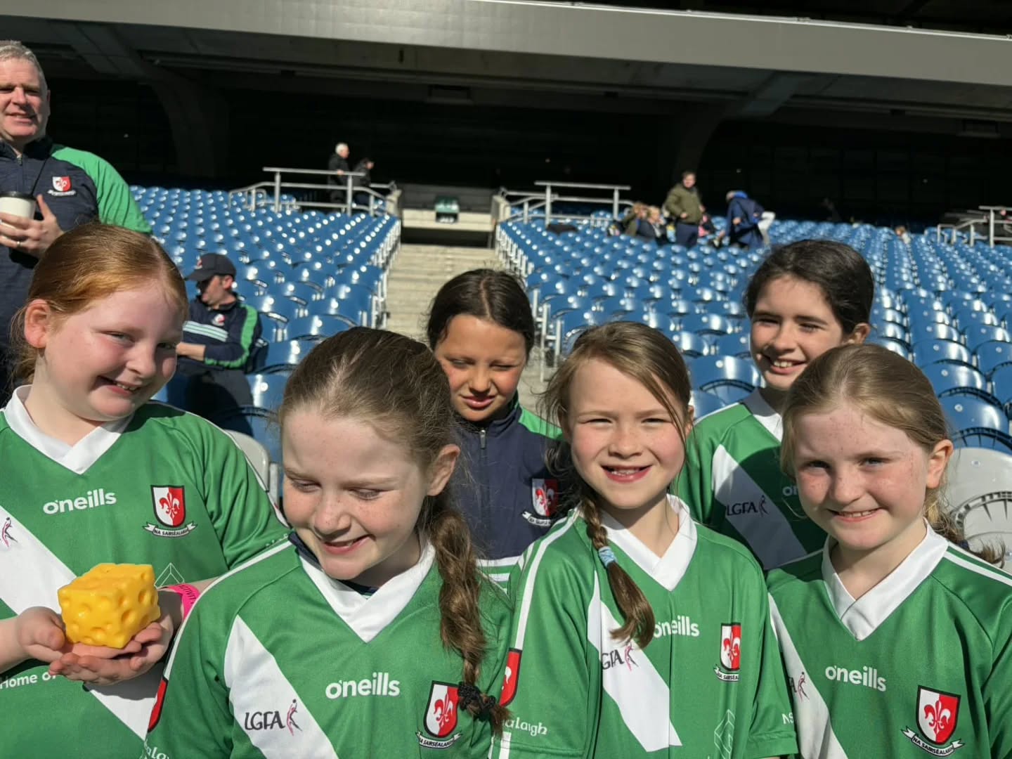 Well done to some of the girls in our school who played in Croke Park last weekend for Sarsfields!