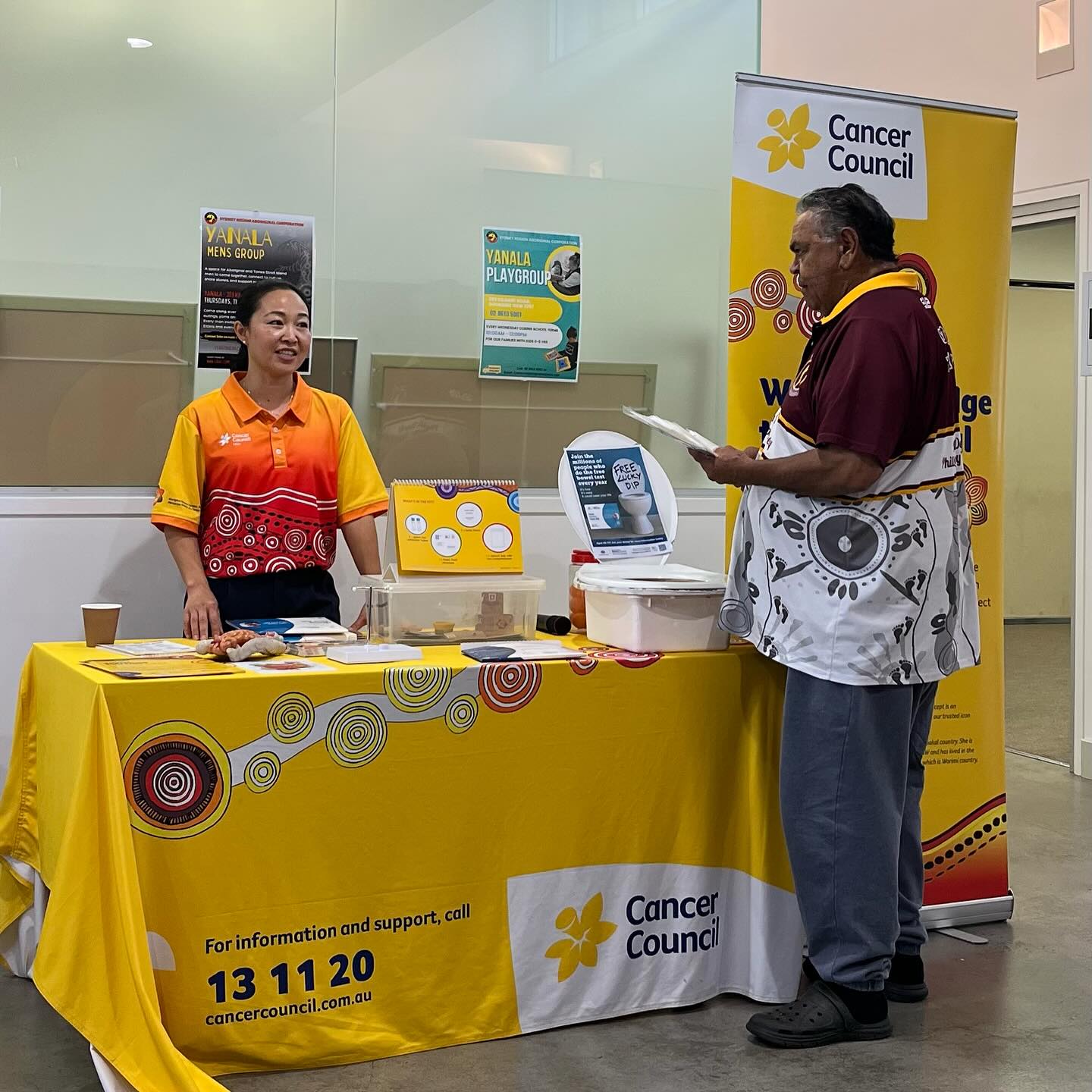 Special thanks to Natalia and the team @cancercouncilnsw for coming in to yarn with mob about bowel cancer ๐๐ฌ
Thanks for coming through and keeping community informed ๐