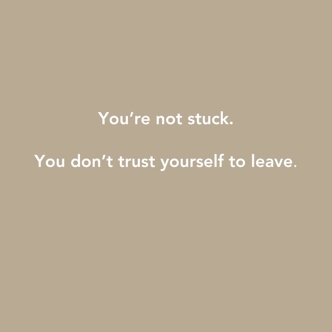You're not stuck because you don't know what to do.
You're stuck because you don't trust yourself to handle what happens after you do it.
So you stay.
You stay in the job.
You stay in the relationship.
You stay in the version of your life that feels 'fine' .... but not right.
And you call it logic.
But it's not logic.
It's fear - dressed up as responsibility.
Fear that you won't make enough money.
Fear that you'll end up alone.
So you choose what's familiar over what's true.
Every time.
Here's the shift.
You don't need to trust that everything will work out.
You need to trust that you can handle whatever does.
That's where your power is.
And that's the decision most people avoid making.
#selftrust
#notstuck
#truth