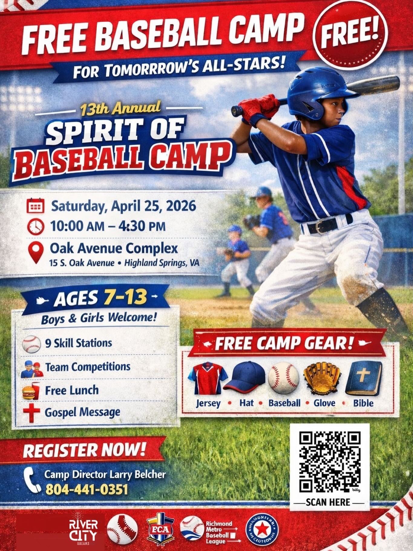 *TOMORROW* if you haven’t signed up yet, PLEASE DO!!!!!
Date: Saturday, April 25
Location: The Oak, Highland Springs VA
Details: A free skills and fundamentals clinic led by experienced coaches, designed to help young athletes build confidence, improve technique, and have fun on the field. This session focuses on teamwork, development, and positive play.
Both events are completely free and open to the community. Please feel free to share with your networks and encourage families to attend.
