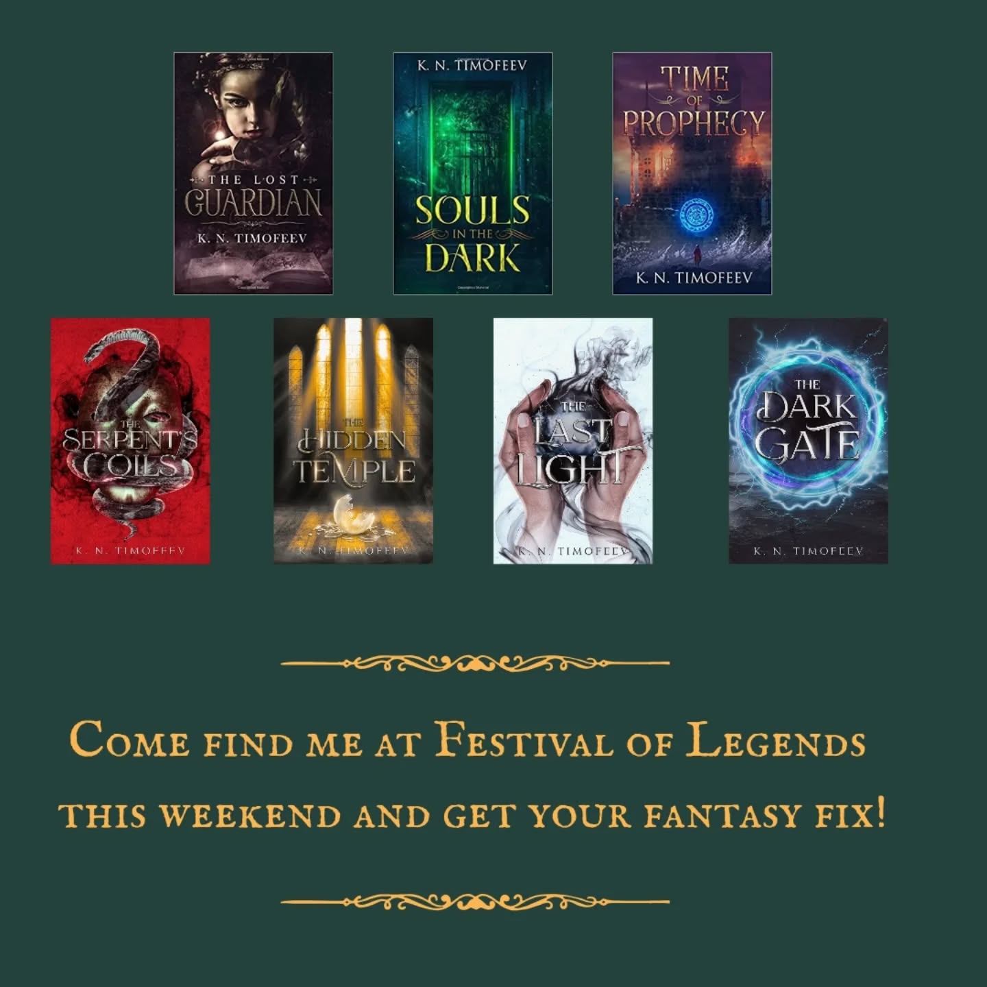 And I'll be participating in a punch card event with some other authors. #indieauthor #festivaloflegens