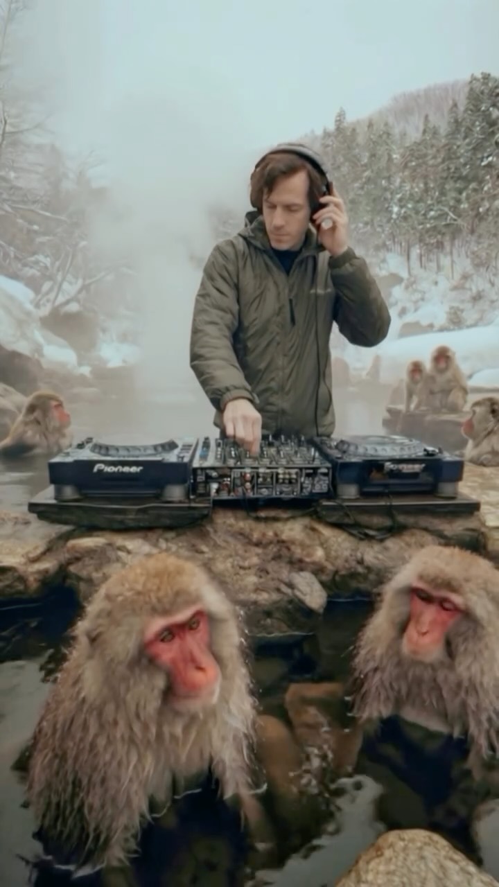 Unexpected audience for my Pop-Up hot springs set 🐒
.
🎵 Track ID: I’m OK - Peter Spacey
.
.
#hotsprings #naturephotography
#wilderness #djset
