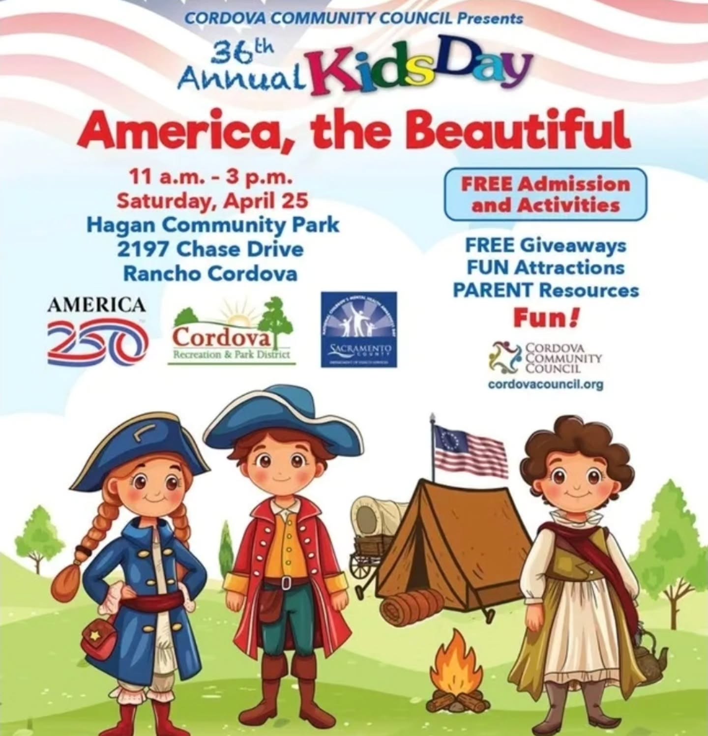 🇺🇸🎉 We’re excited to be part of the 36th Annual Kids Day: America, the Beautiful!
Catch Bethel Kids Dental & Orthodontics on Saturday April 25, 2026 at Hagan Community Park from 11 AM – 3 PM! 🦷✨
Come say hi, meet our team, and enjoy a fun-filled day with free activities, giveaways, and attractions for the whole family.
Don’t miss it! See you there! ❤️🤍💙