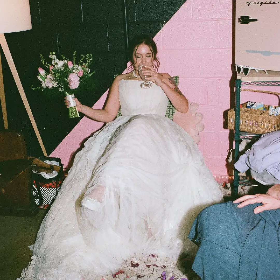 Bride just vibin' is one of our favorite things.
Happy Friday, y'all!
Venue | @Attaboybarrelhouse
Photography | @wildjunephoto
Coordination | @sleepingbeedesigns
Caterer | @weddingsbyashlingco
Floral Design | @Frederickflowerfarm
Alcohol | @gateway_liquors
Coffee Trailer | @eklecticcoffeebar
Transportation | @onthetownlimo
Desserts | @sagecakery
DJ | @thedapperdjs
Beauty | @idoglamcrew