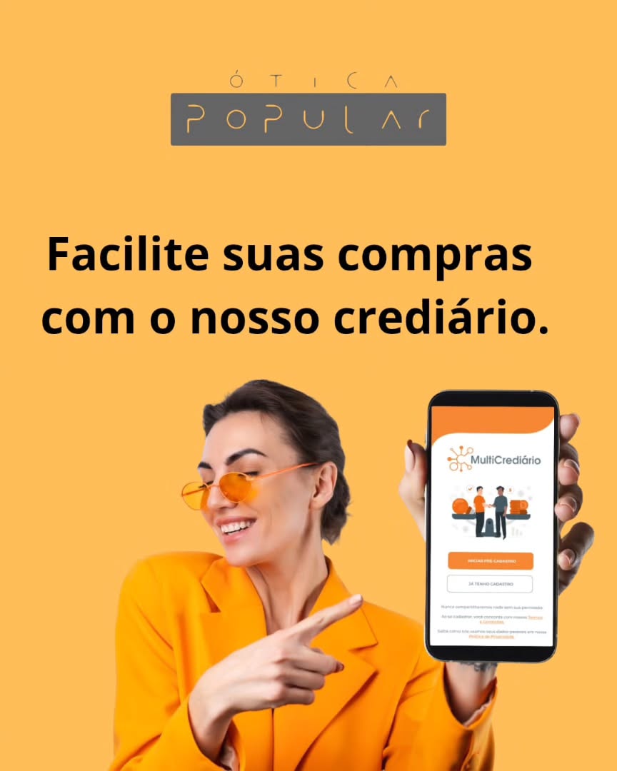 ✨ Facilite suas compras com o nosso crediário! ✨
Aqui você não precisa esperar para conquistar o que deseja 💛
Com o nosso crediário, você parcela suas compras de forma simples, rápida e sem complicação!
✅Aprovação fácil
✅Parcelas que cabem no seu bolso
✅Mais liberdade para escolher o que você quiser
Passe na loja e aproveite — seu próximo produto pode estar mais perto do que você imagina 😉
📲 Fale com a gente e saiba mais!